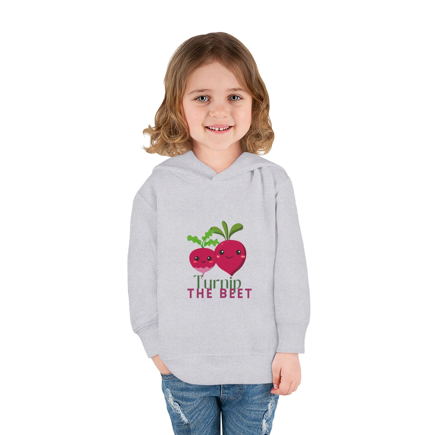 "Turnip the Beet "Toddler Pullover Hoodie – Cute Vegetable Dance Pun Graphic Fleece Sweatshirt for Kids