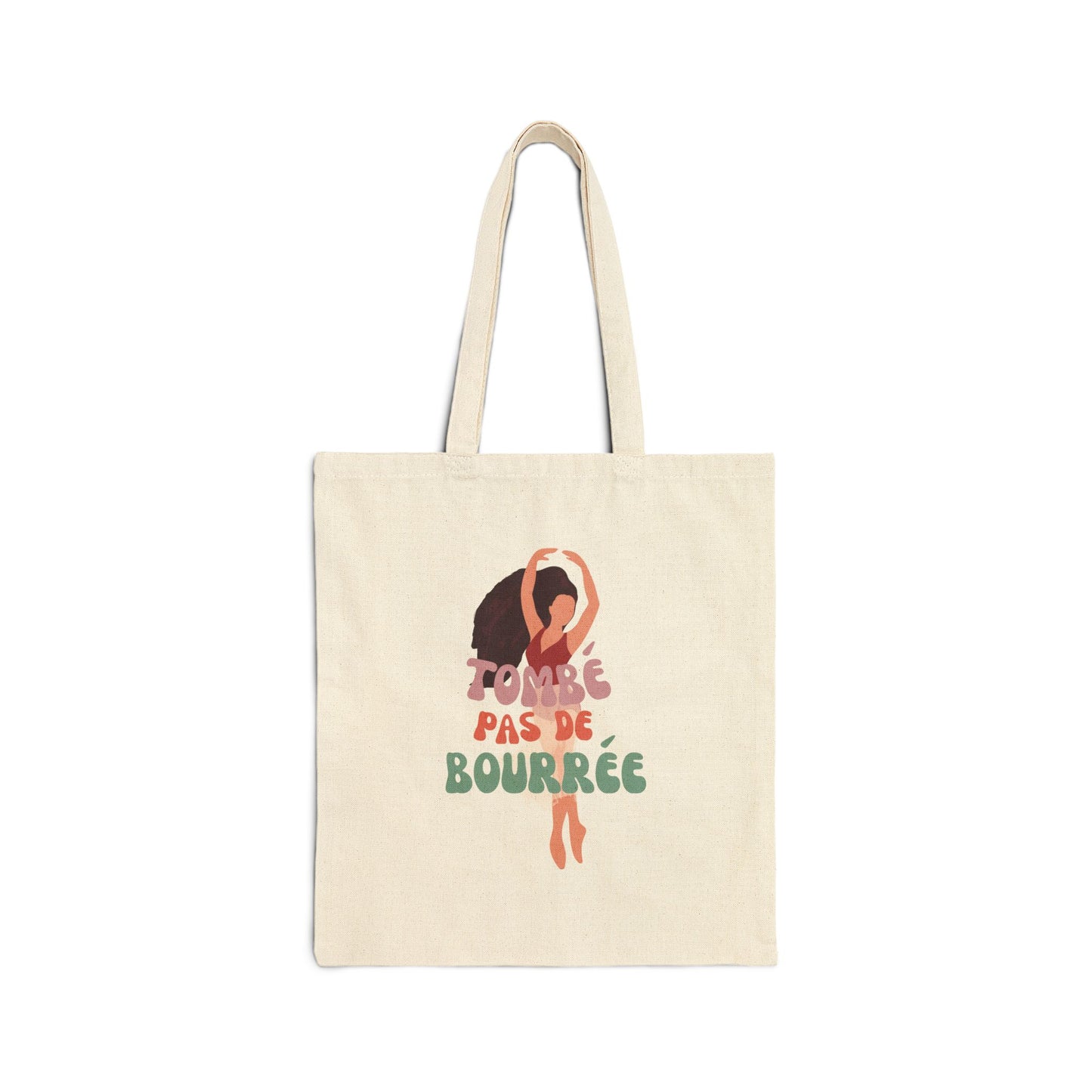 "Tombé Pas de Bourrée" Canvas Tote Bag – Ballet Dancer Graphic Dance Tote for Ballet Lovers & Dance Enthusiasts | Dance-Themed Reusable Bag