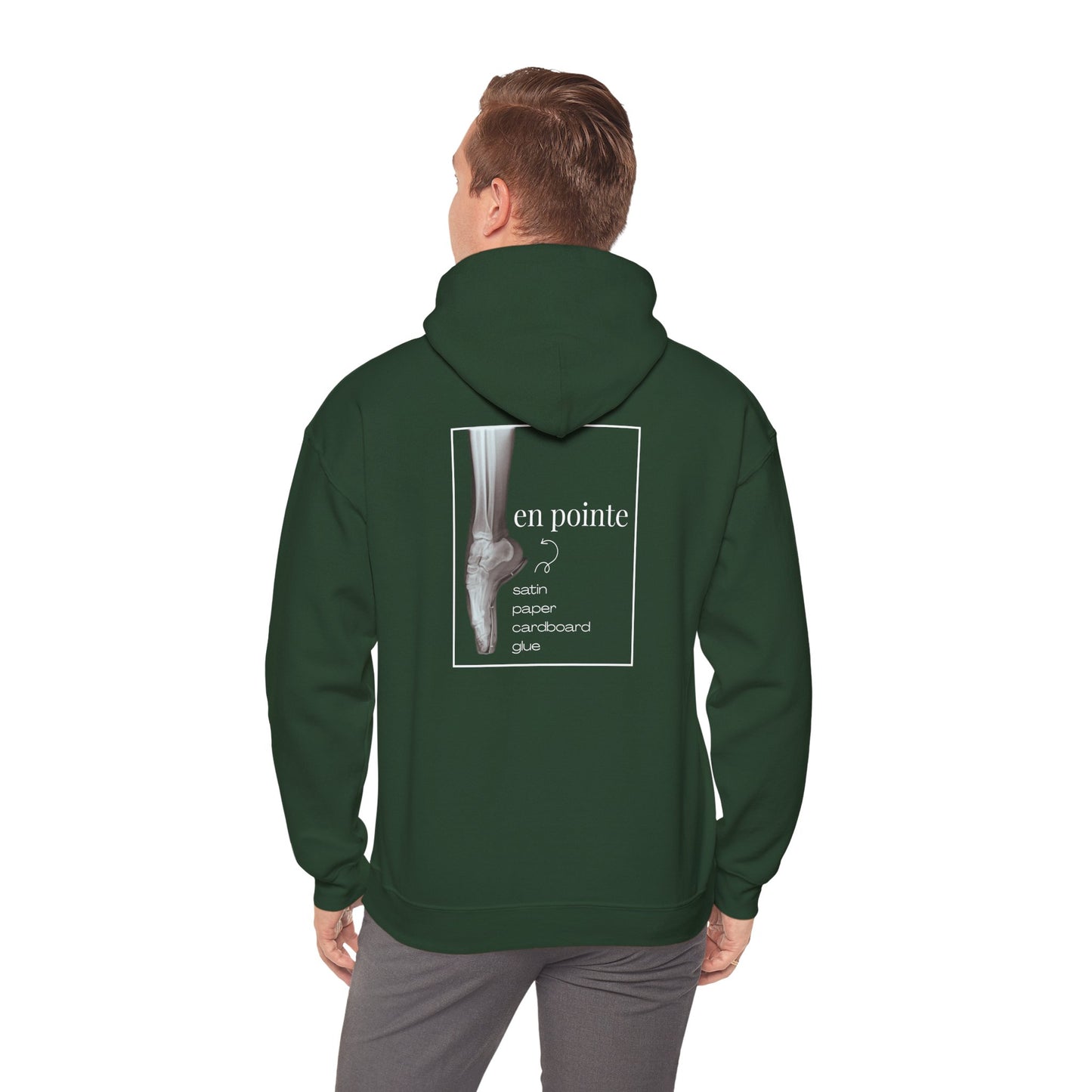 "I Dance En Pointe" Unisex Hoodie – Ballet-Themed Personalized Hoodie for Teens and Adults Featuring X-Ray Foot Design