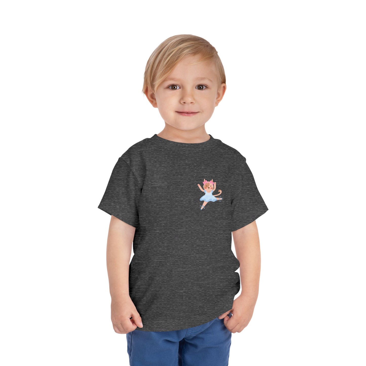 “Every Meow & Then I Dance” Adorable Dancing Cat Graphic | Cute Cat Dance T-Shirt for Toddlers & Little Ballet Lovers - Toddler Short Sleeve Tee