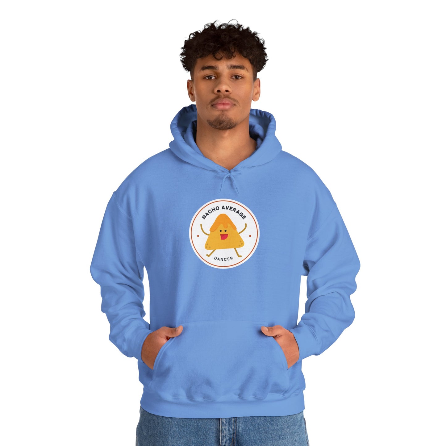 "Nacho Average Dancer" Unisex Hooded Sweatshirt – Funny Dance Pun Hoodie with Cute Nacho Graphic | Cozy Gift for Dancers & Food Lovers
