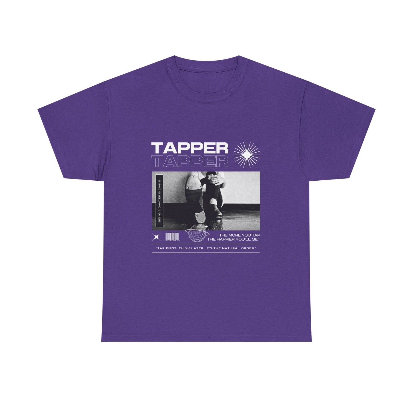 “Tapper” Tap Dance Unisex Heavy Cotton Tee – Streetwear-Inspired Tap Shoes Graphic T-Shirt for Dancers
