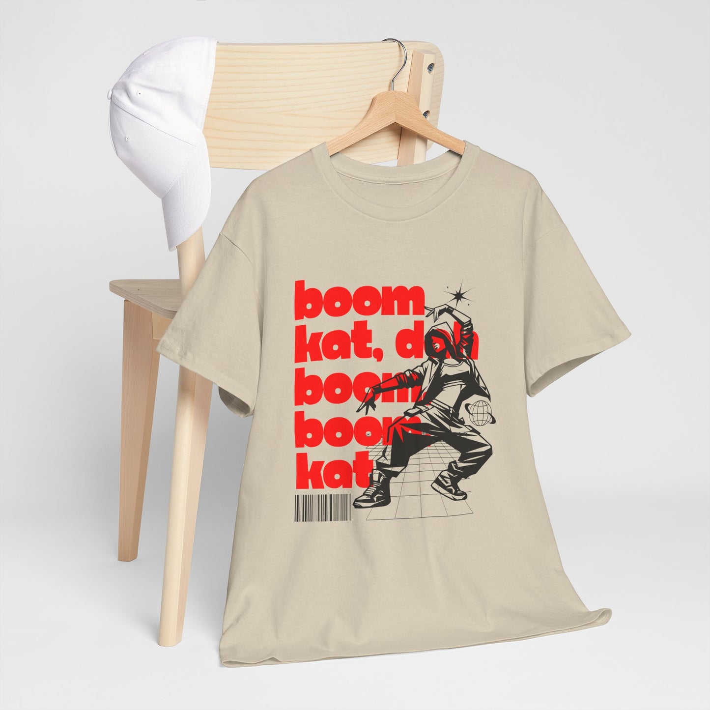"Boom Kat, Dah, Boom, Boom, Kat" Streetwear Dance Graphic – Unisex Heavy Cotton Tee