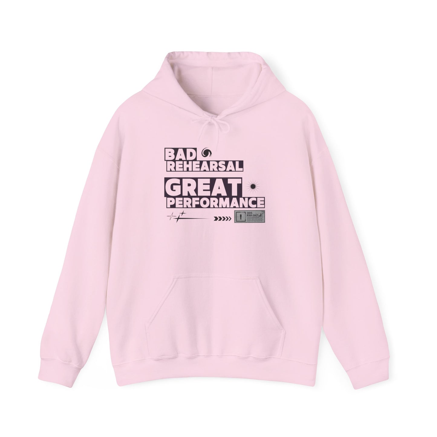 "Bad Rehearsal, Great Performance" Dance Hoodie – Unisex Heavy Blend™ Hooded Sweatshirt with Streetwear-Inspired Graphic for Performers