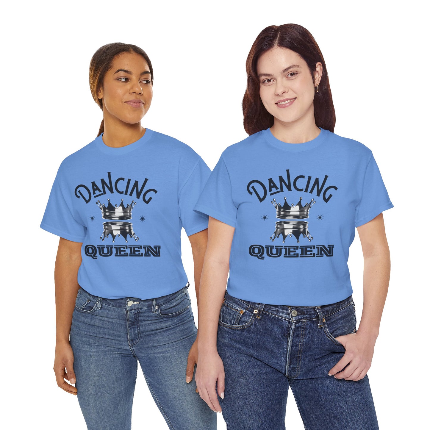 “Dancing Queen" Unisex Heavy Cotton T-Shirt with Crown Graphic – Dance-Inspired Graphic Tee for Adults & Kids