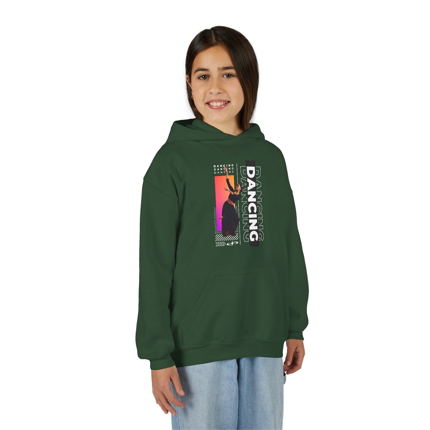 “Dancing” Female Dancer Streetwear Graphic | Unisex Youth Hoodie – Dance Hoodie for Kids & Young Performers