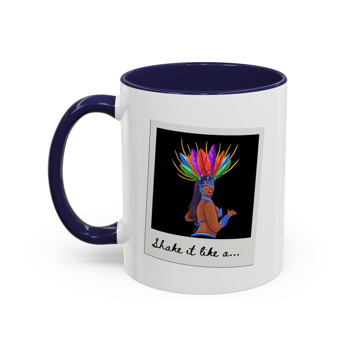 "Shake It Like a..." Accent Coffee Mug – Fun Dance Quote Ceramic Mug for Dancers and Music Lovers