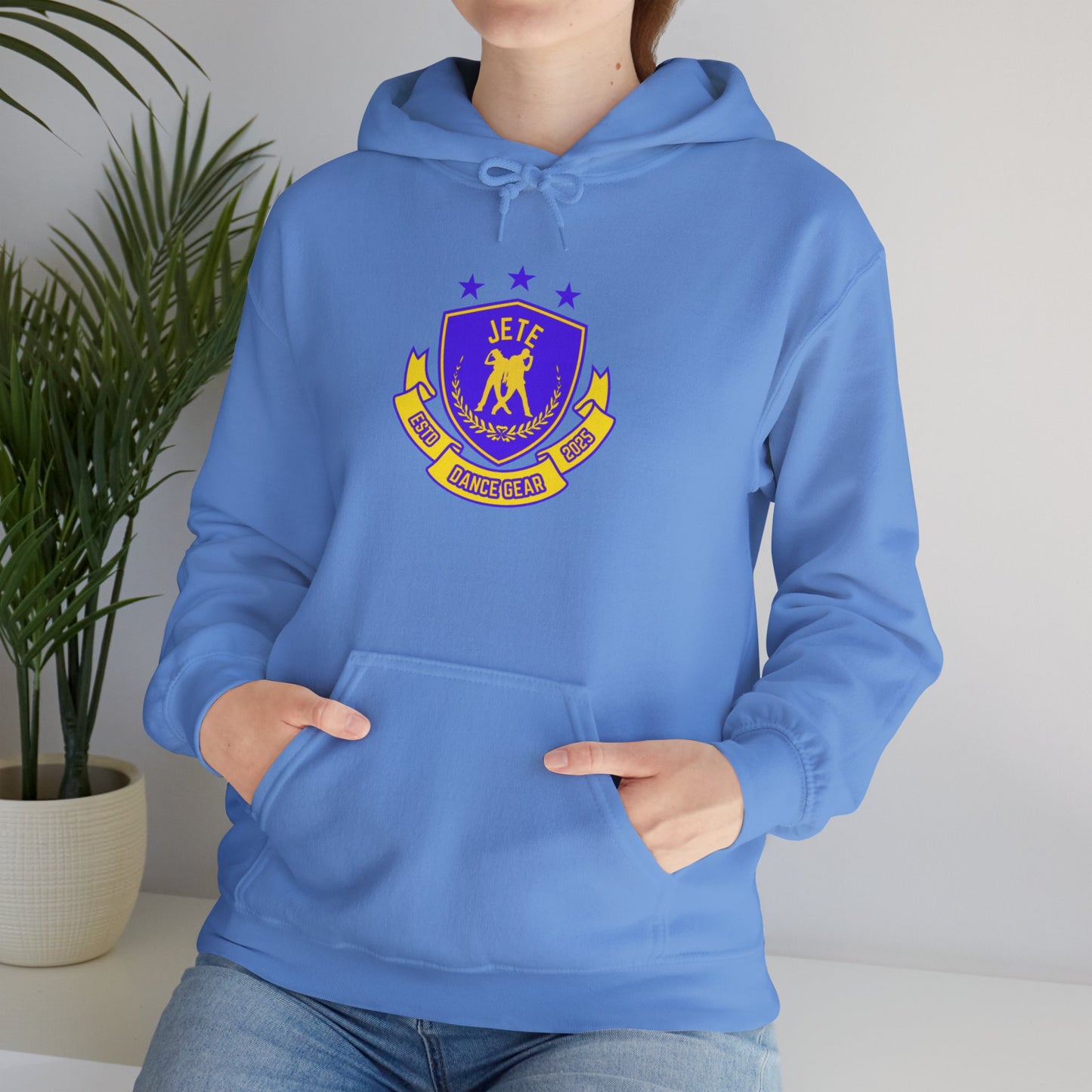 "Jeté Dance Gear" Unisex Hooded Sweatshirt – Collegiate Style Dance Hoodie for Dancers & Dance Lovers