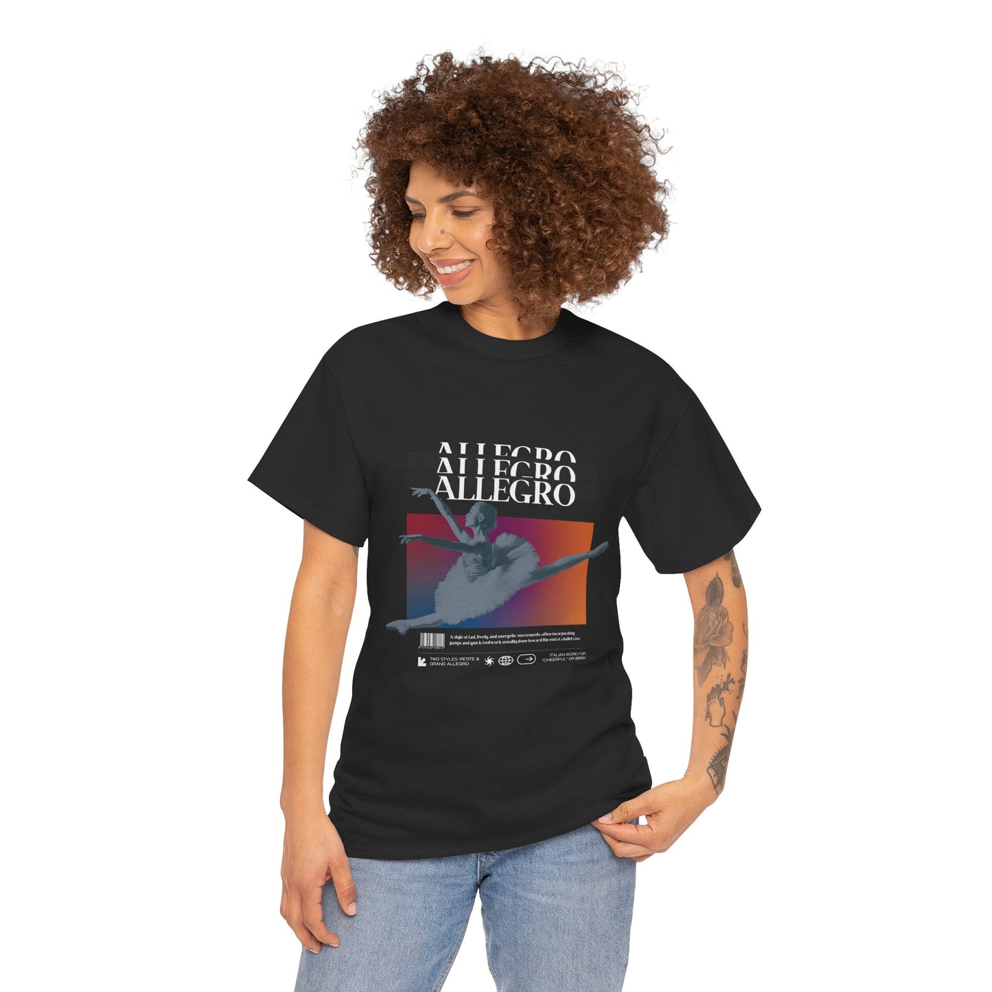 "Allegro" Ballet Definition Tee – Unisex Heavy Cotton T-Shirt with Ballet Streetwear Graphic