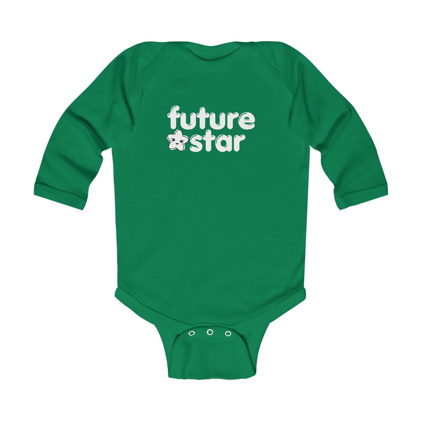 "Future Star” Infant Long Sleeve Bodysuit - Cute Danced-Themed Baby One-Piece for Little Performers and Rising Stars