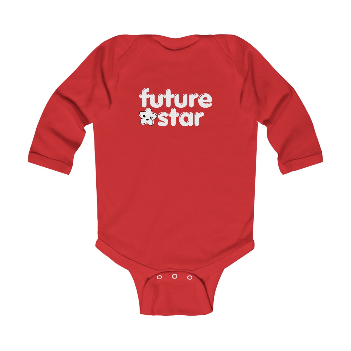 "Future Star” Infant Long Sleeve Bodysuit - Cute Danced-Themed Baby One-Piece for Little Performers and Rising Stars