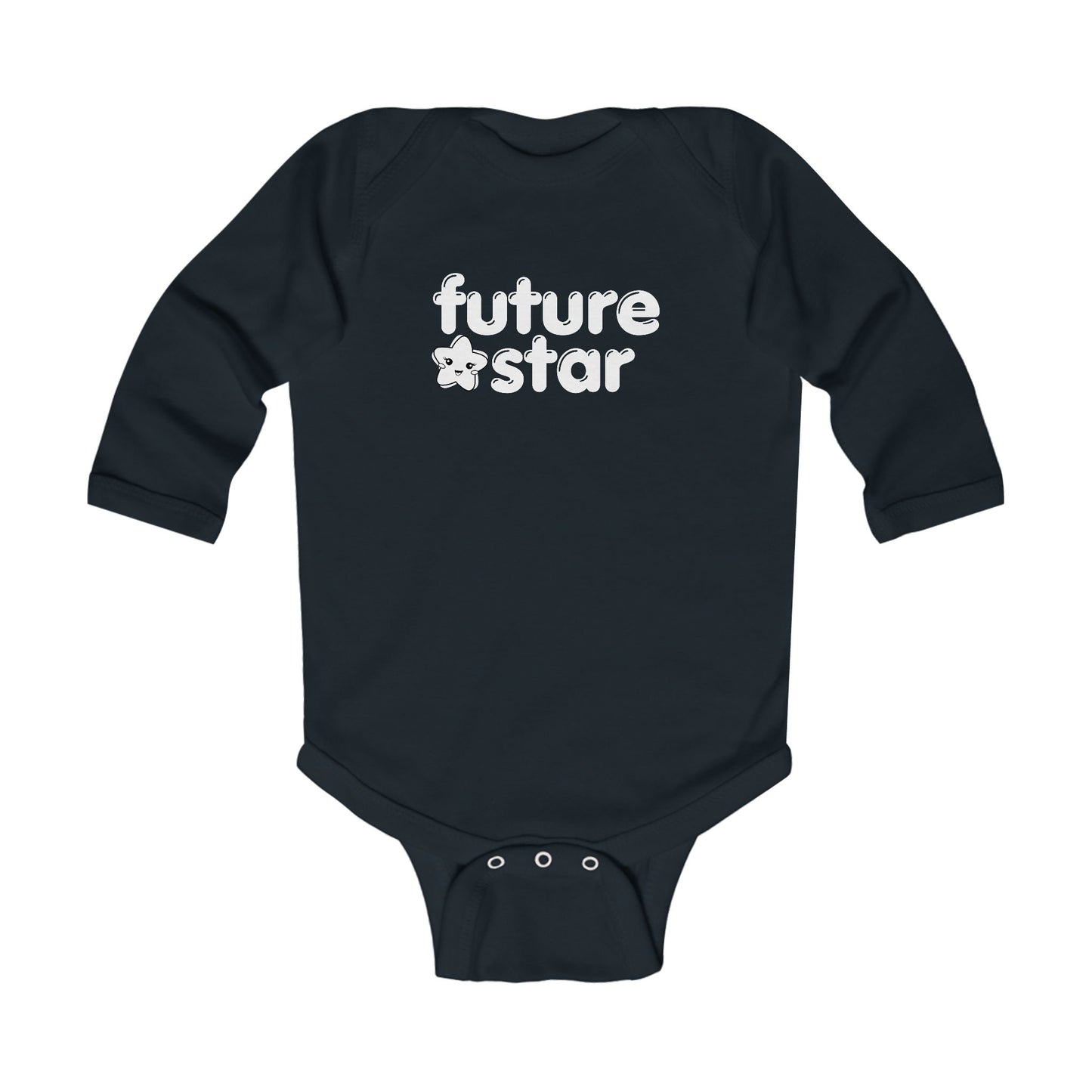 "Future Star” Infant Long Sleeve Bodysuit - Cute Danced-Themed Baby One-Piece for Little Performers and Rising Stars