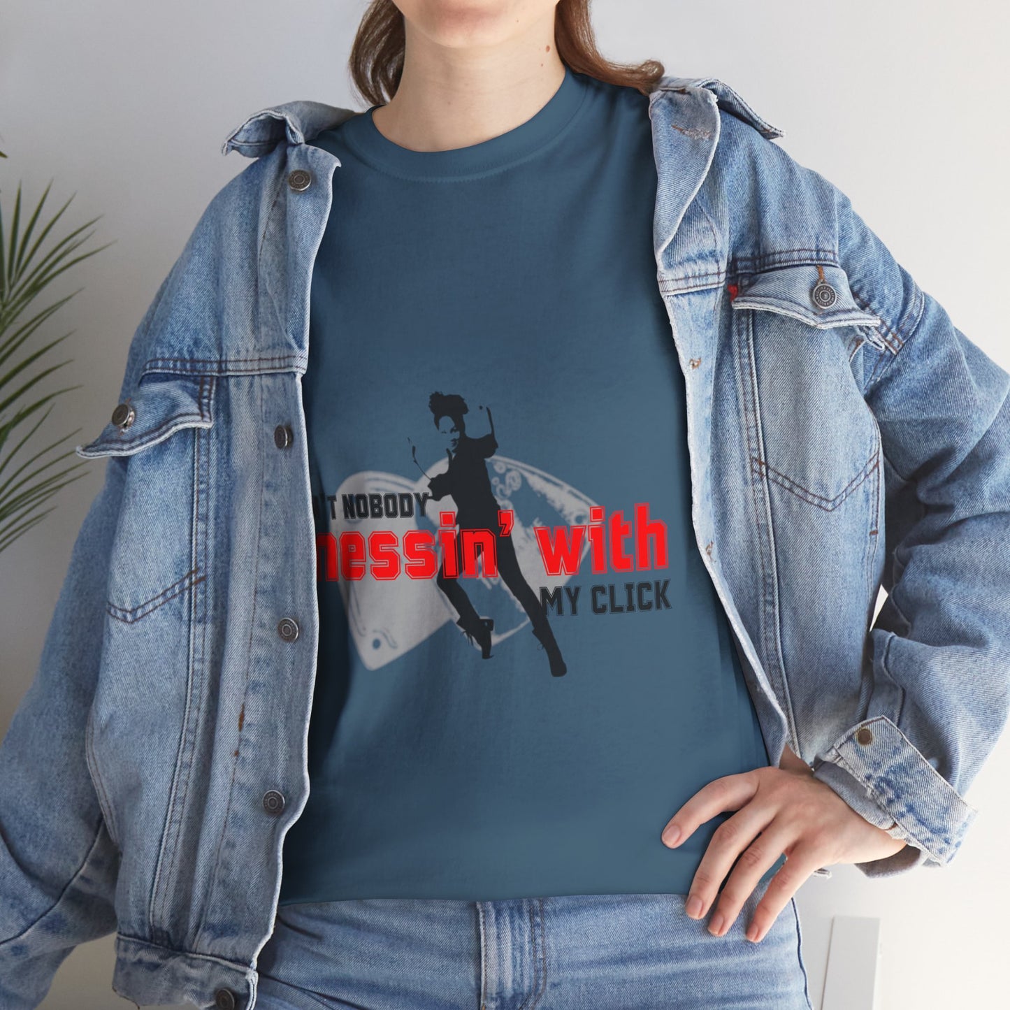"Ain’t Nobody Messin’ With My Click" Tap Dance Tee – Unisex Heavy Cotton T-Shirt with Taps & Dancer Graphic