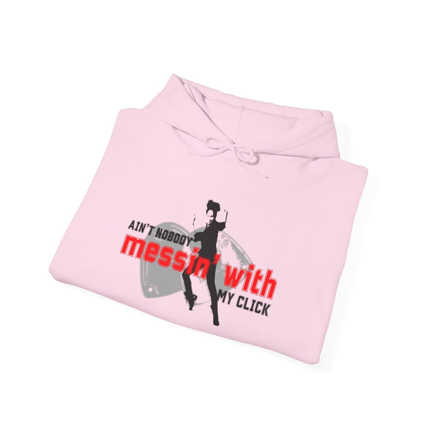 “Ain’t Nobody Messin’ with My Click” Tap Dance Graphic with Tap Shoes & Dancer | Streetwear-Inspired Tap Dancing Hoodie for Dancers - Unisex Heavy Blend™ Hooded Sweatshirt