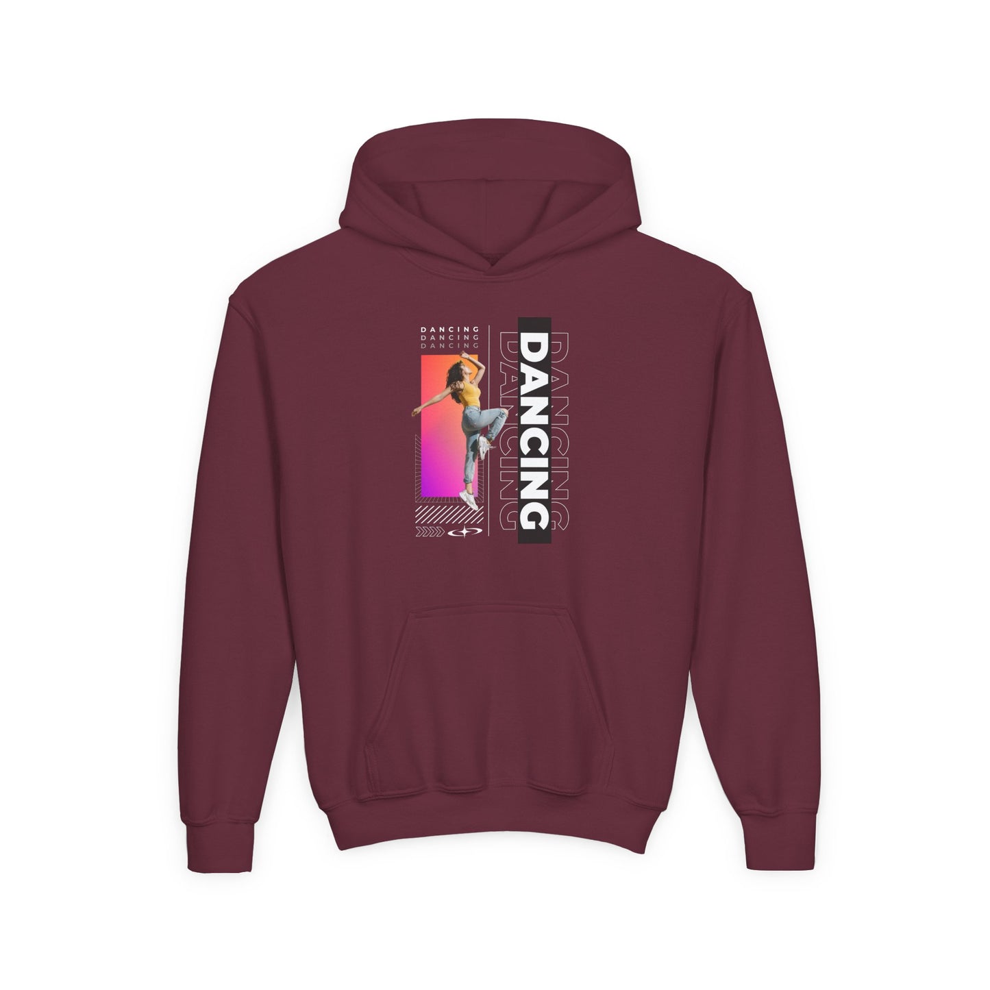 “Dancing” Female Dancer Streetwear Graphic | Unisex Youth Hoodie – Dance Hoodie for Kids & Young Performers