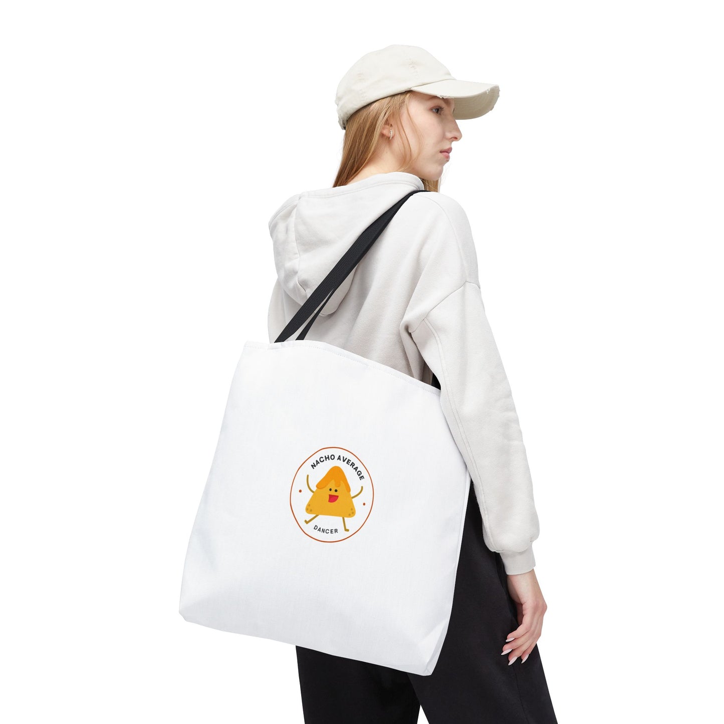"Nacho Average Dancer" Canvas Tote Bag – Funny Kawaii Dance Tote with Nacho Graphic for Dancers & Dance Moms