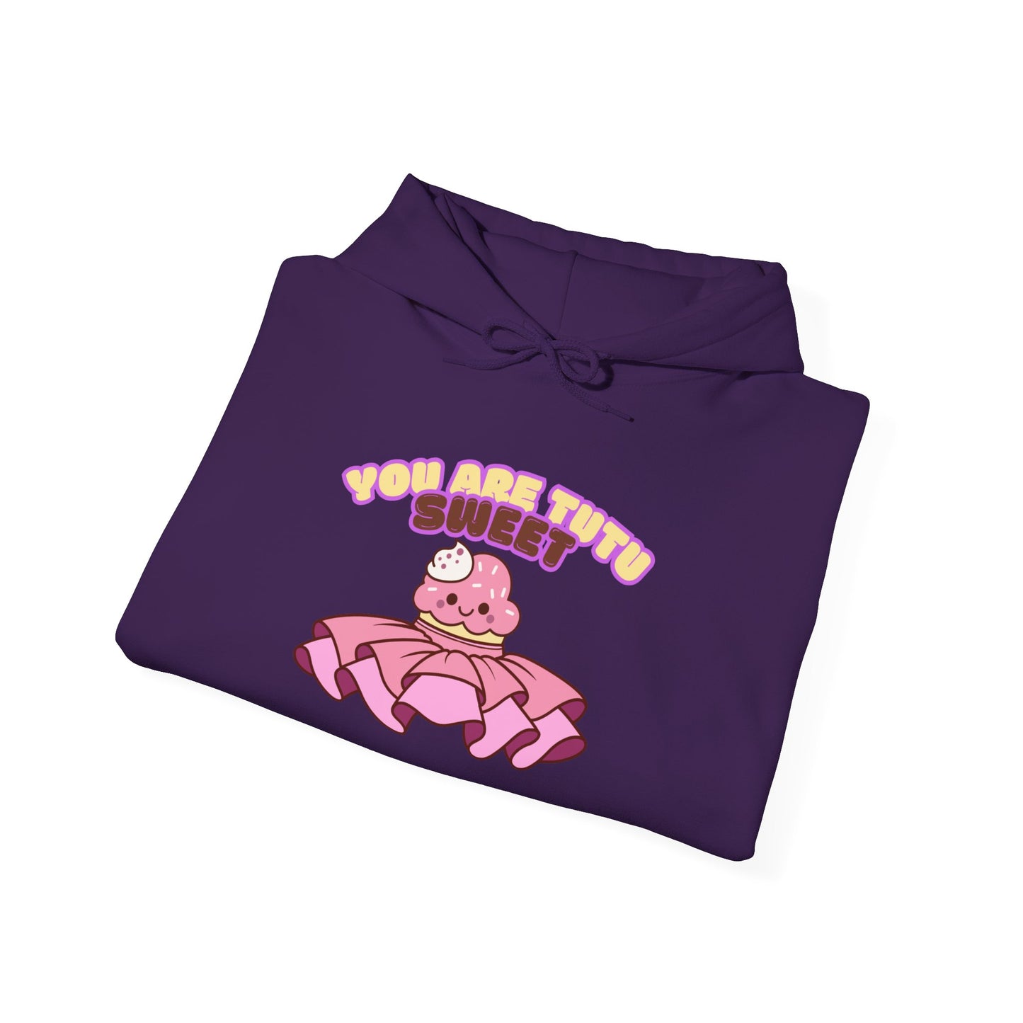 "You Are Tutu Sweet" Unisex Heavy Blend Hooded Sweatshirt – Kawaii Cupcake in Tutu Dance Graphic Hoodie for Adults and Teens