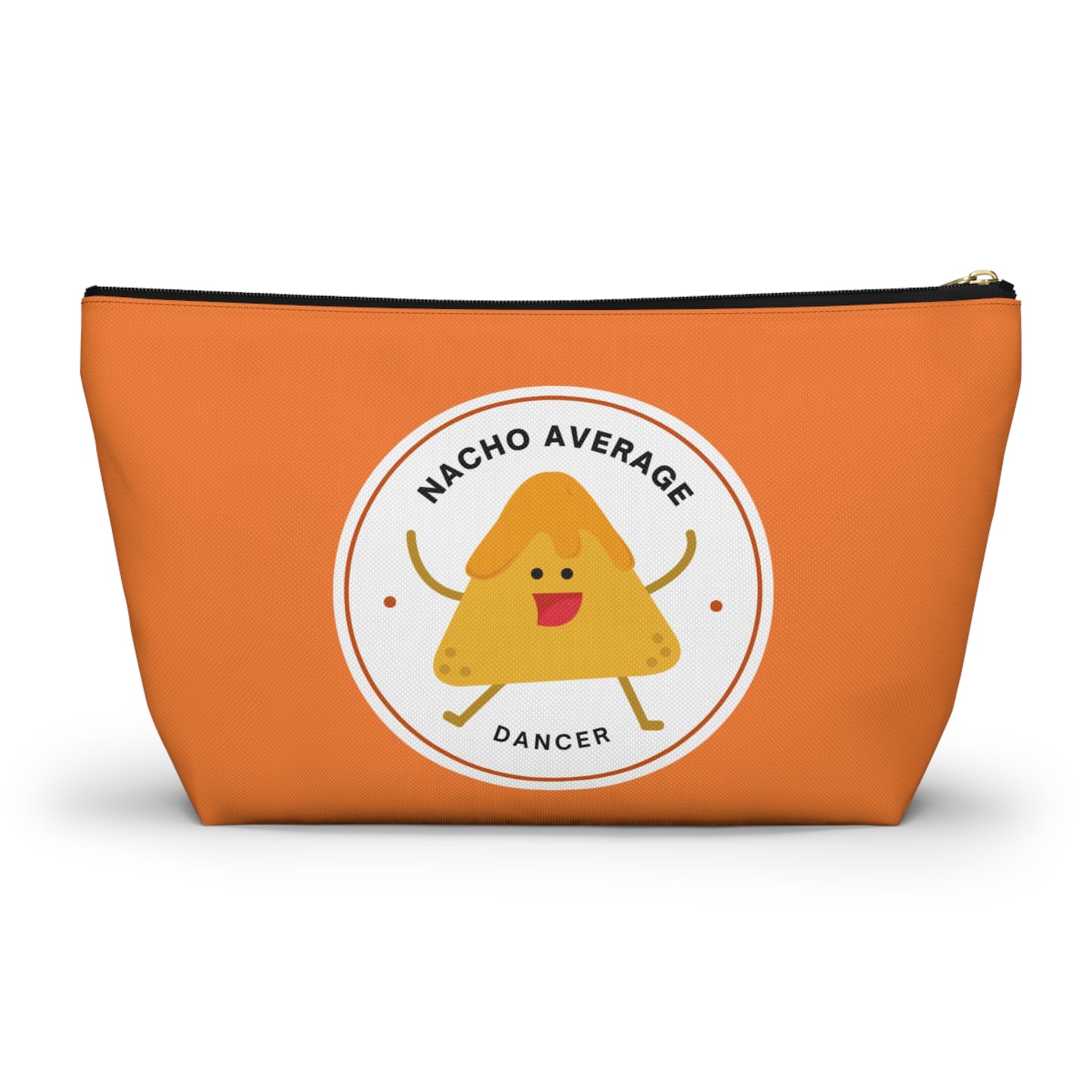 "Nacho Average Dancer" Makeup Bag – Cute Nacho Dance Graphic – Fun Dance-Themed Zipper Pouch for Cosmetics, Accessories & Gifts