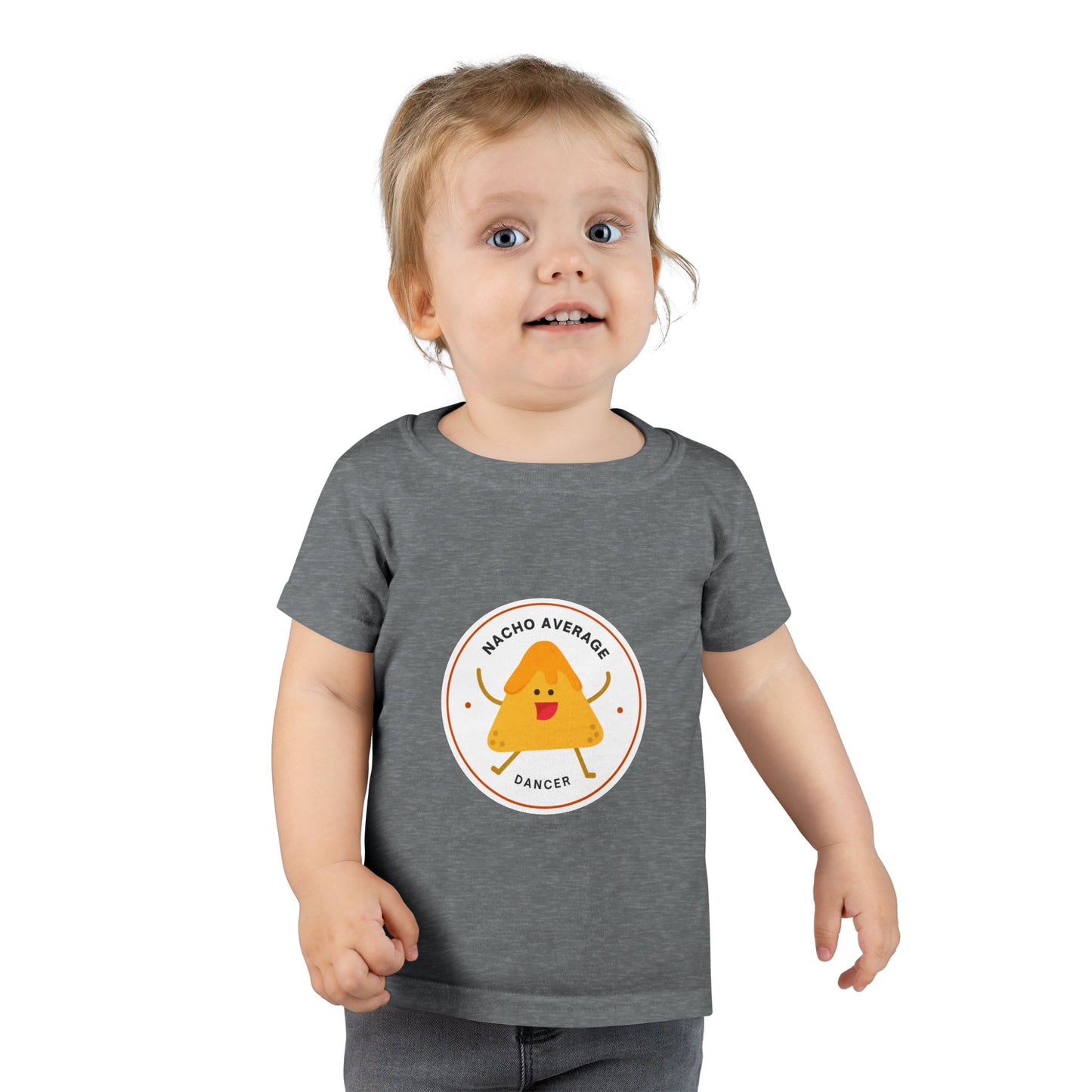 "Nacho Average Dancer" Toddler Dance T-Shirt – Cute Nacho Graphic Short Sleeve Tee for Kids