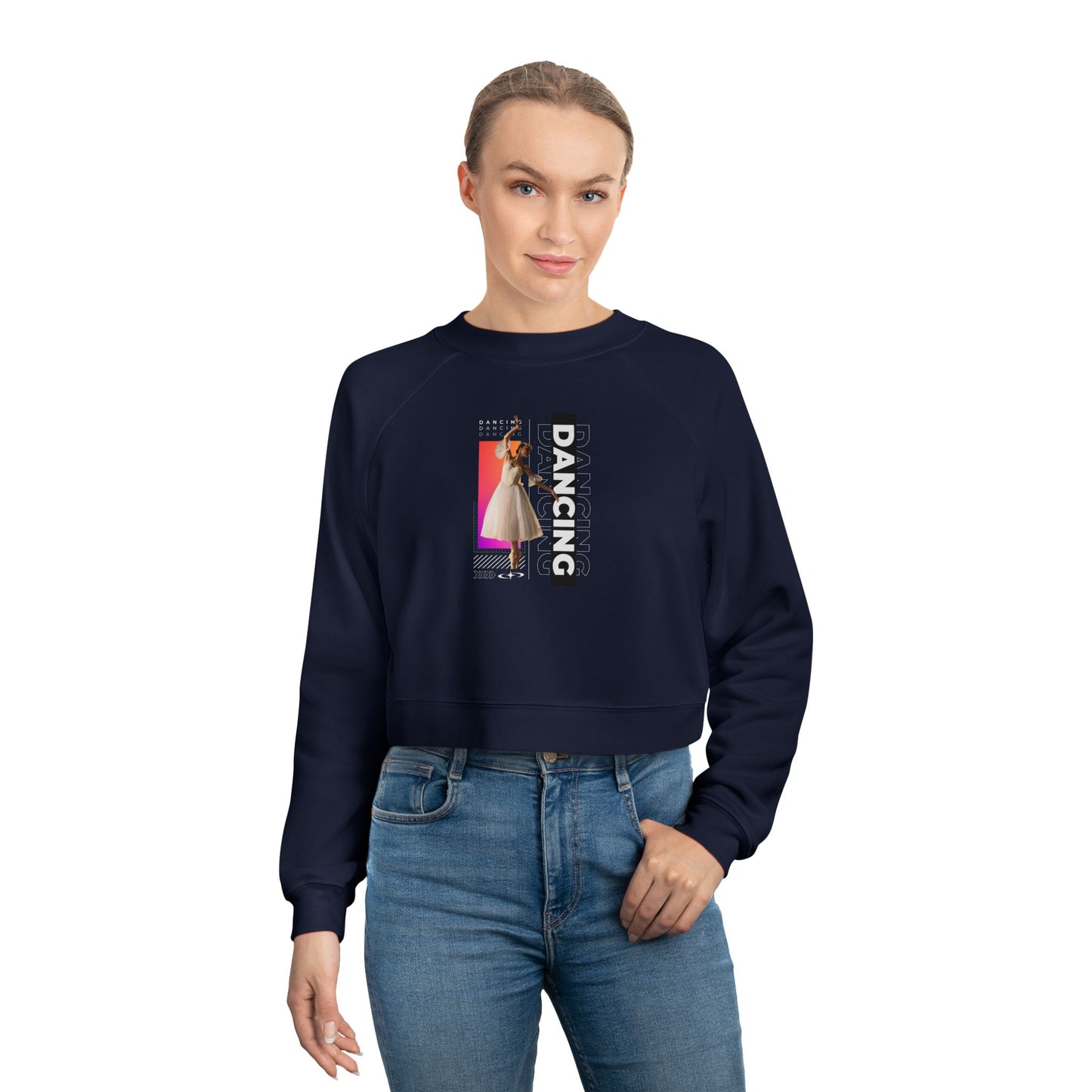 “Dancing” Female Dancer Streetwear Graphic | Ballet & Dance Sweatshirt for Dancers & Enthusiasts - Women’s Cropped Sweatshirt