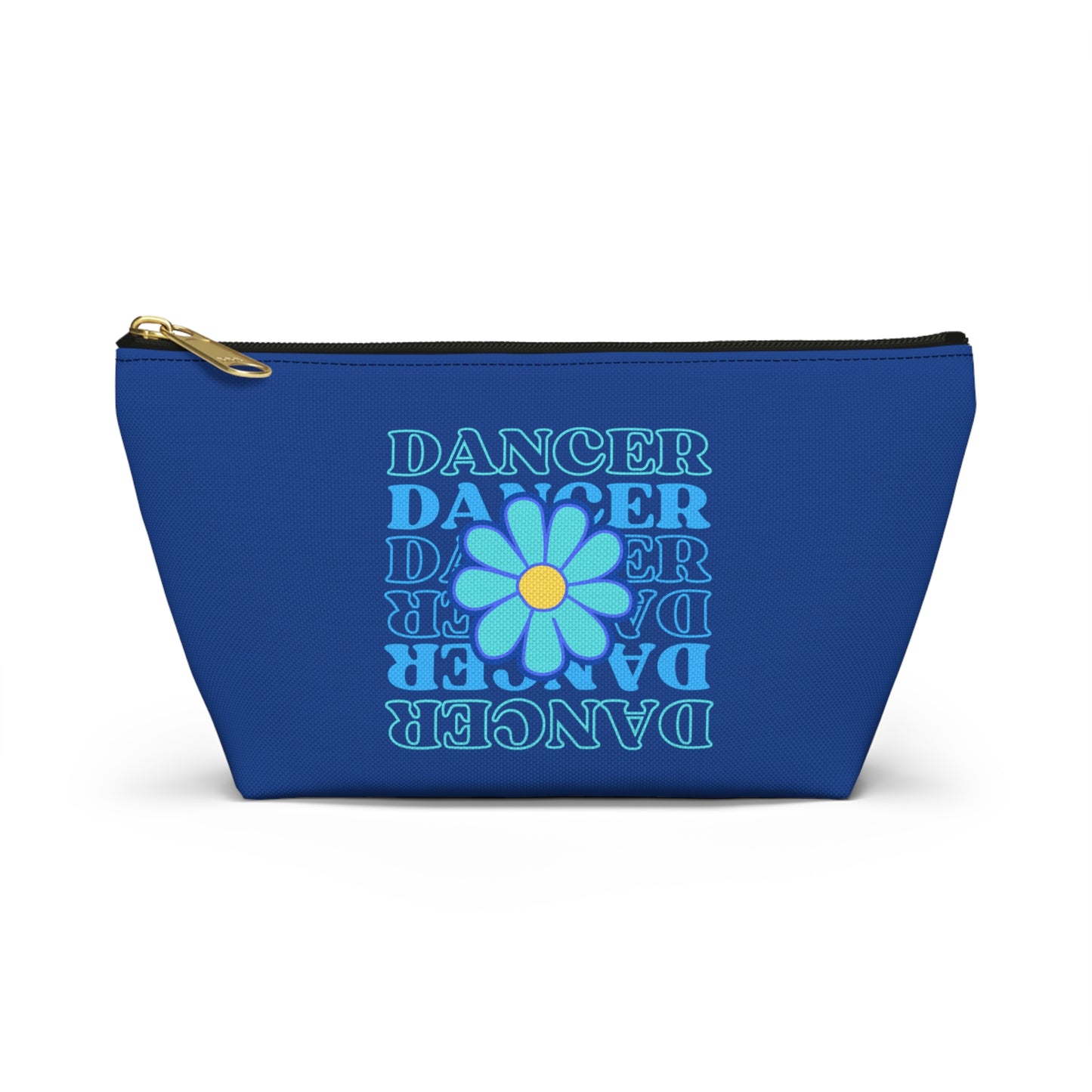 "Dancer" Makeup Bag – Elegant Floral Dance Graphic – Stylish Zipper Pouch for Cosmetics, Accessories & Gifts for Dancers