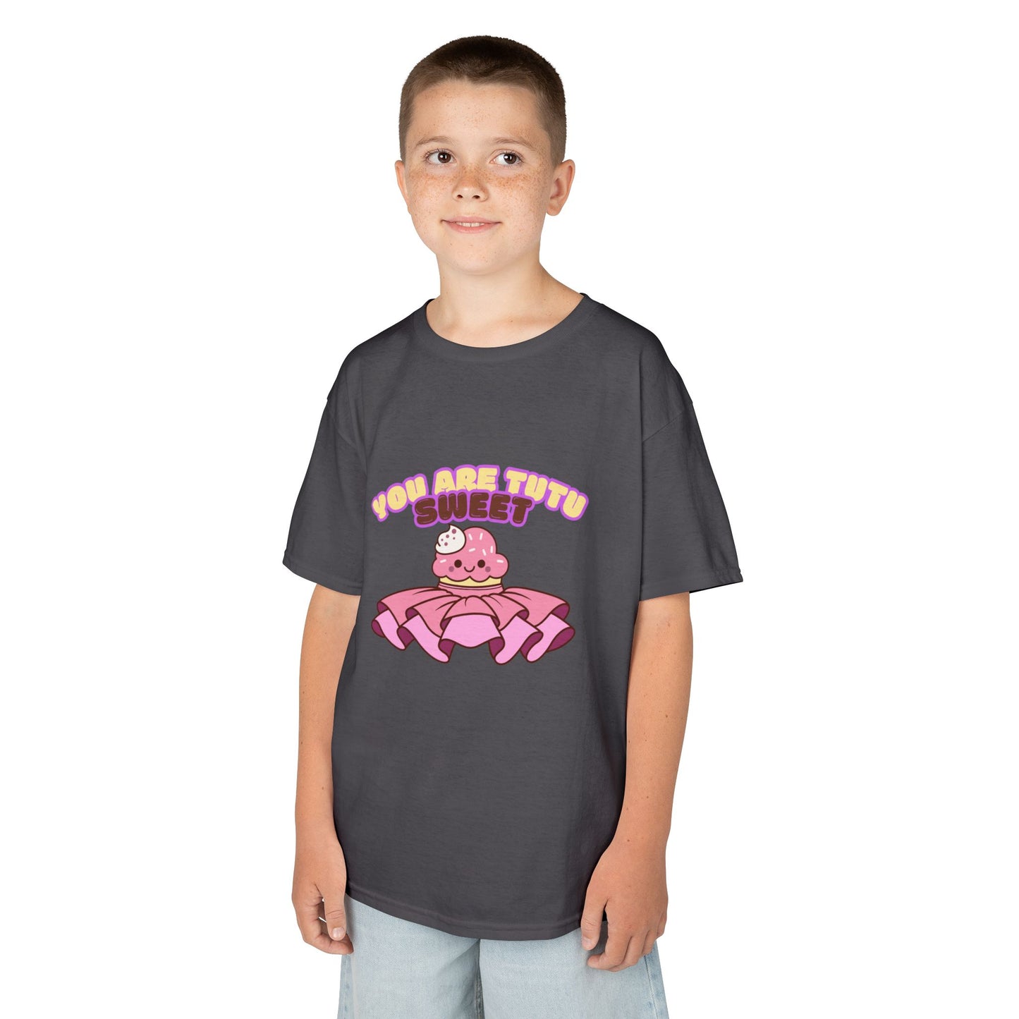 "You Are Tutu Sweet" Youth Short Sleeve Tee – Kawaii Cupcake in Tutu Graphic Dance Shirt for Kids and Ballet Lovers