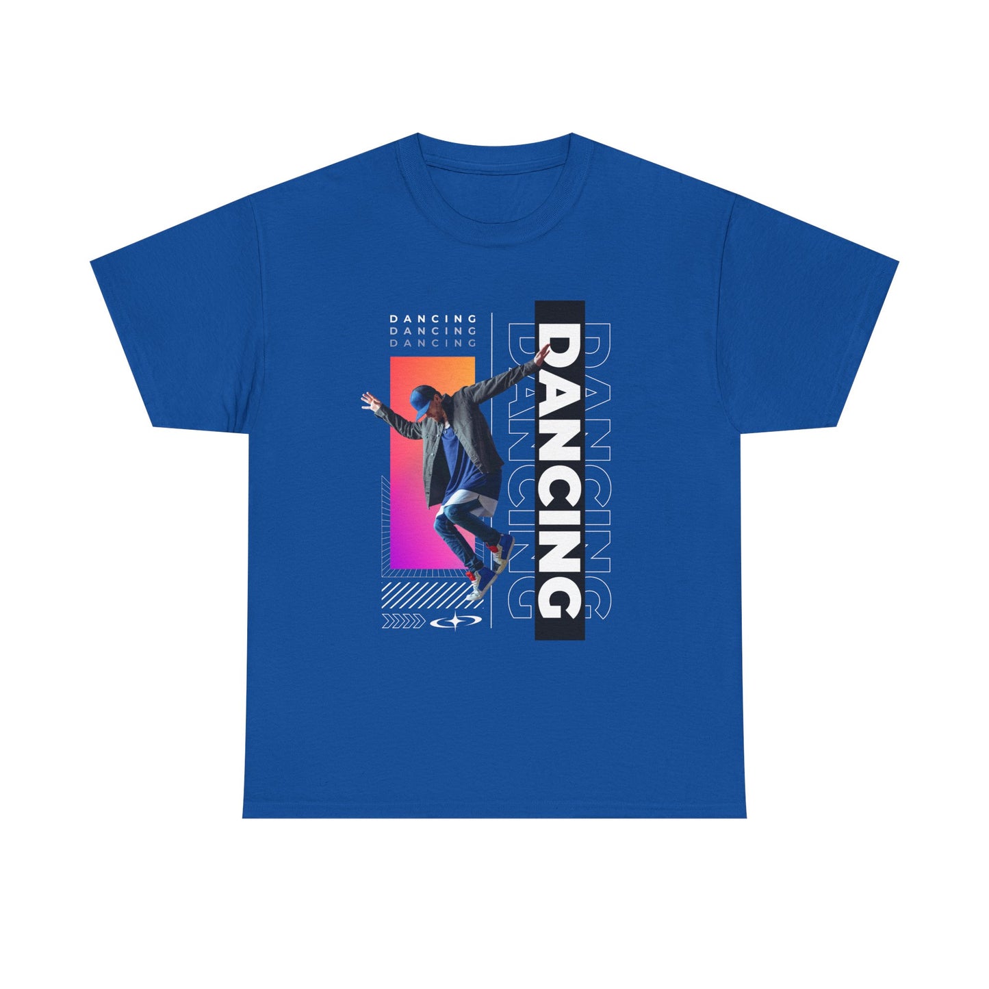 “Dancing” Streetwear-Inspired Male Dancer Unisex Heavy Cotton Tee – Urban Dance Graphic T-Shirt for Performers and Dance Lovers