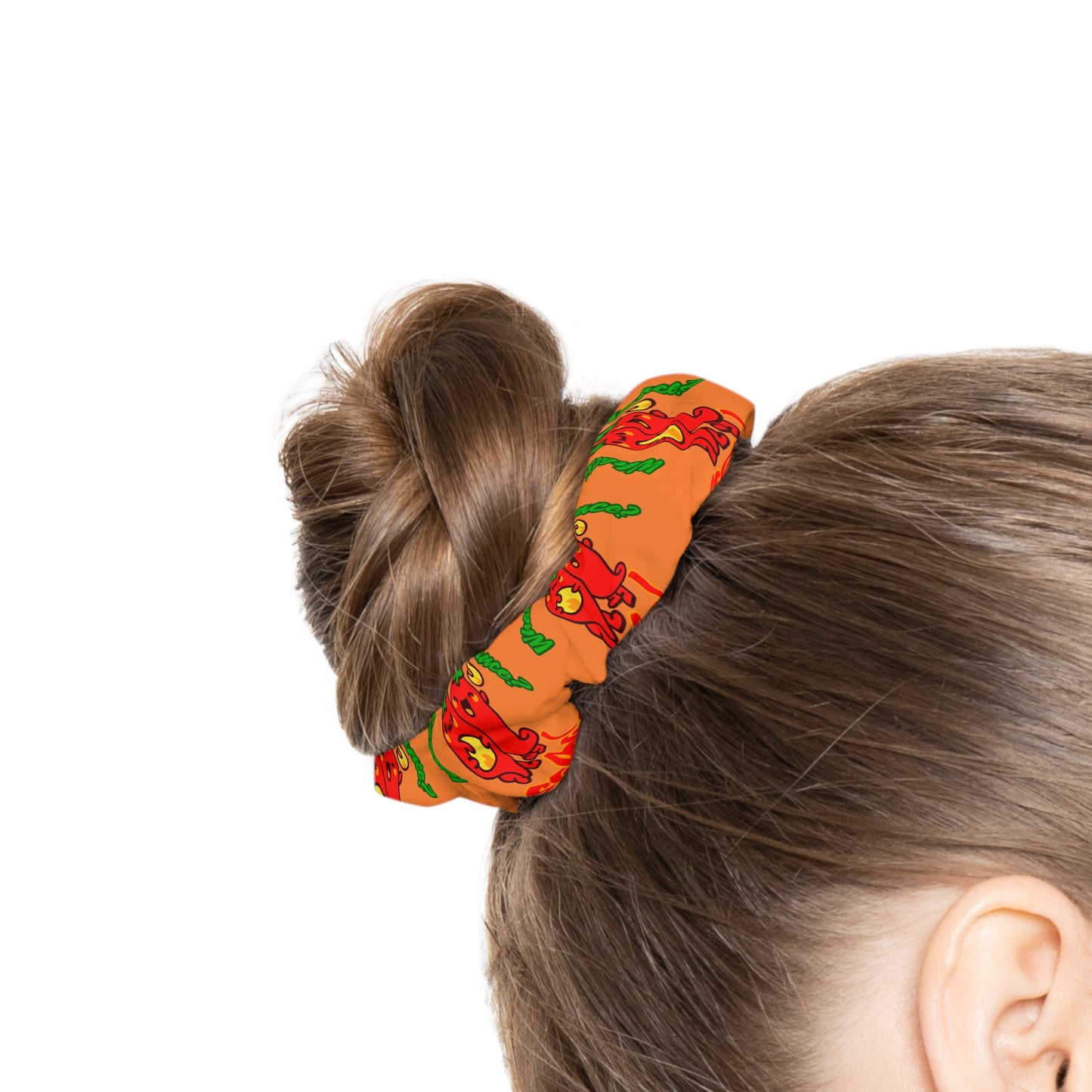 “What's a Pepper's Favorite Dance? Salsa!” Scrunchie – Funny Dance Pun Hair Accessory with Cute Pepper Graphic