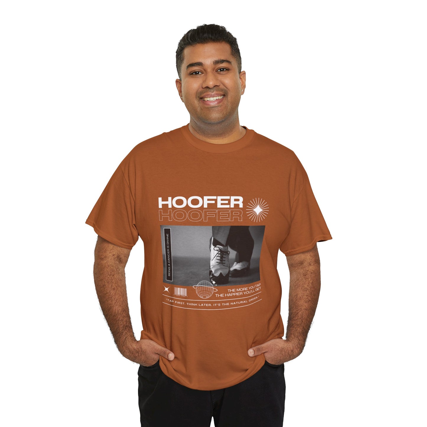 “Hoofer" Tap Dance Unisex Heavy Cotton Tee – Streetwear-Inspired Tap Shoes Graphic T-Shirt for Dancers