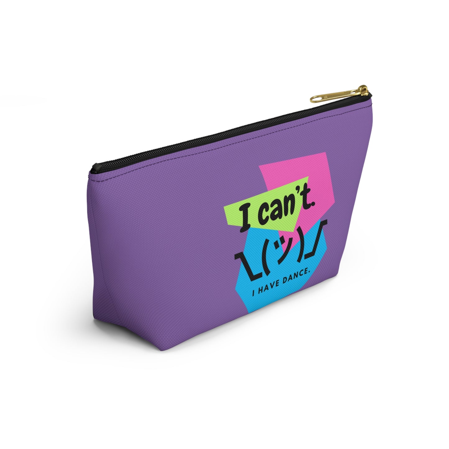 "I Can’t. I Have Dance." Makeup Bag – Retro 80s-Inspired Emoji Graphic – Fun Dance-Themed Zipper Pouch for Cosmetics, Accessories & Gifts