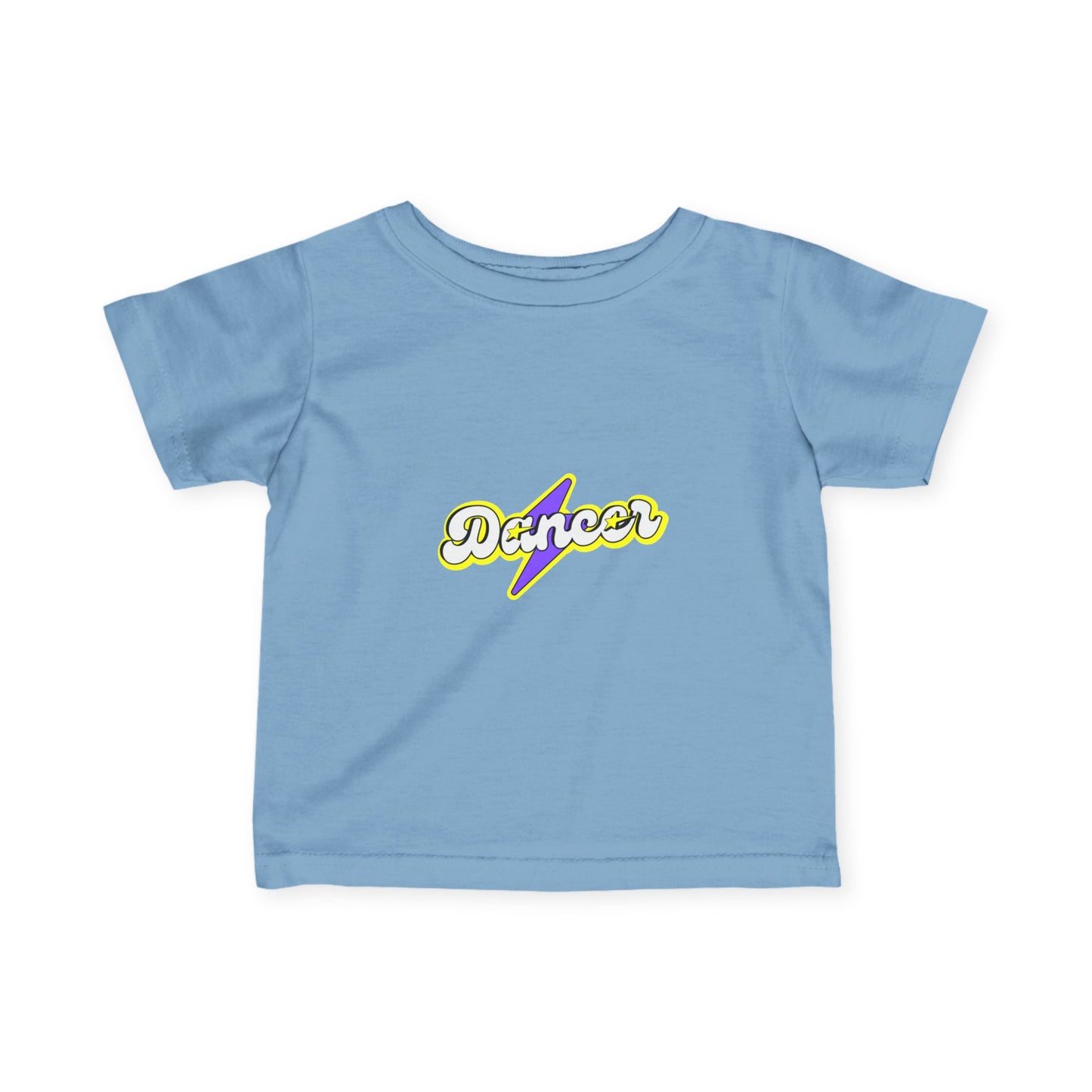 "Dancer" Superhero-Inspired Infant Fine Jersey Tee – Cute Baby Dance T-Shirt with Bold Comic-Style Graphic for Future Dance Heroes