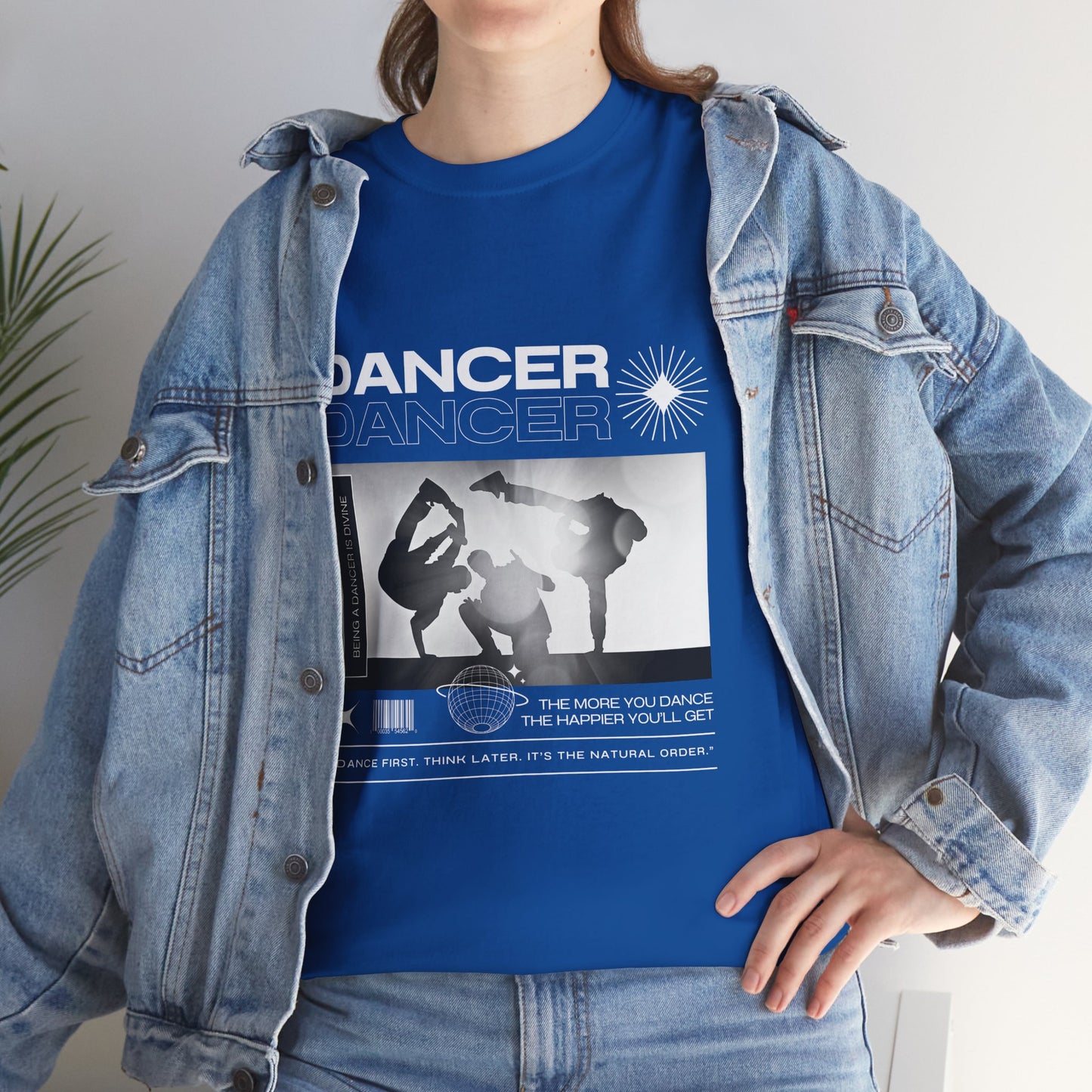 “Dancer” Graphic with Breakdancer Streetwear-Inspired Design | Hip-Hop Dance T-Shirt for Men & Women | Unisex Heavy Cotton Tee