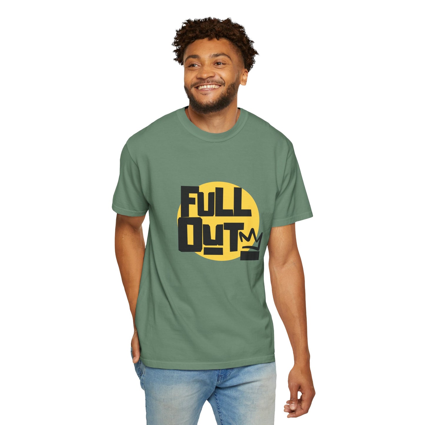 "Full Out" Unisex Garment-Dyed T-Shirt – Bold Streetwear-Inspired Dance Graphic Tee – Performance Shirt for Dancers & Hip Hop Enthusiasts