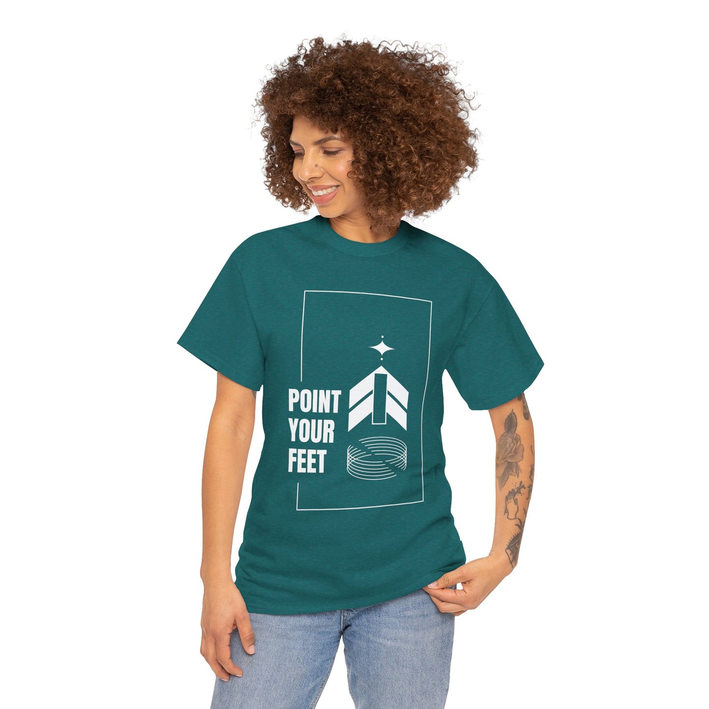 "Point Your Feet" Streetwear Dance Tee – Unisex Heavy Cotton Ballet-Inspired T-Shirt for Dancers