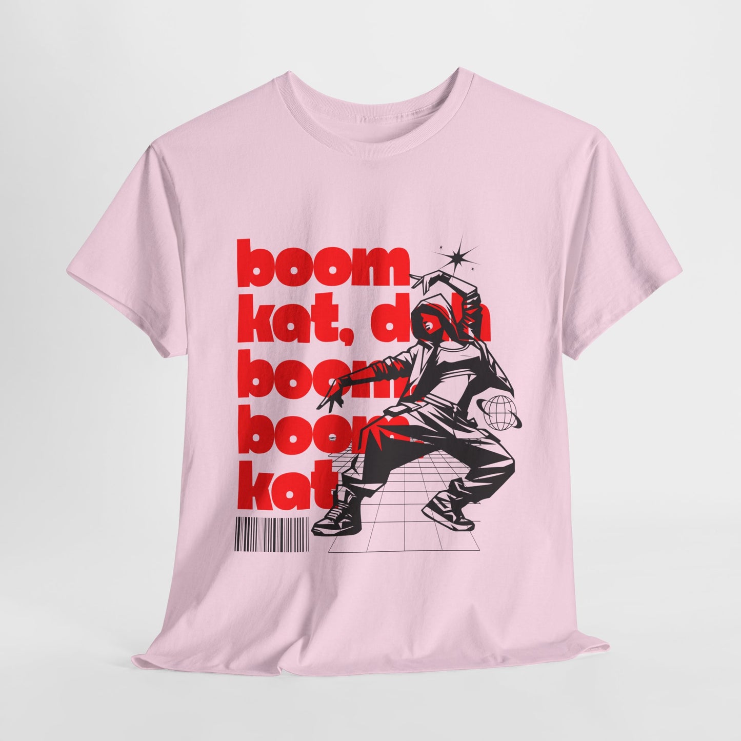 "Boom Kat, Dah, Boom, Boom, Kat" Streetwear Dance Graphic – Unisex Heavy Cotton Tee