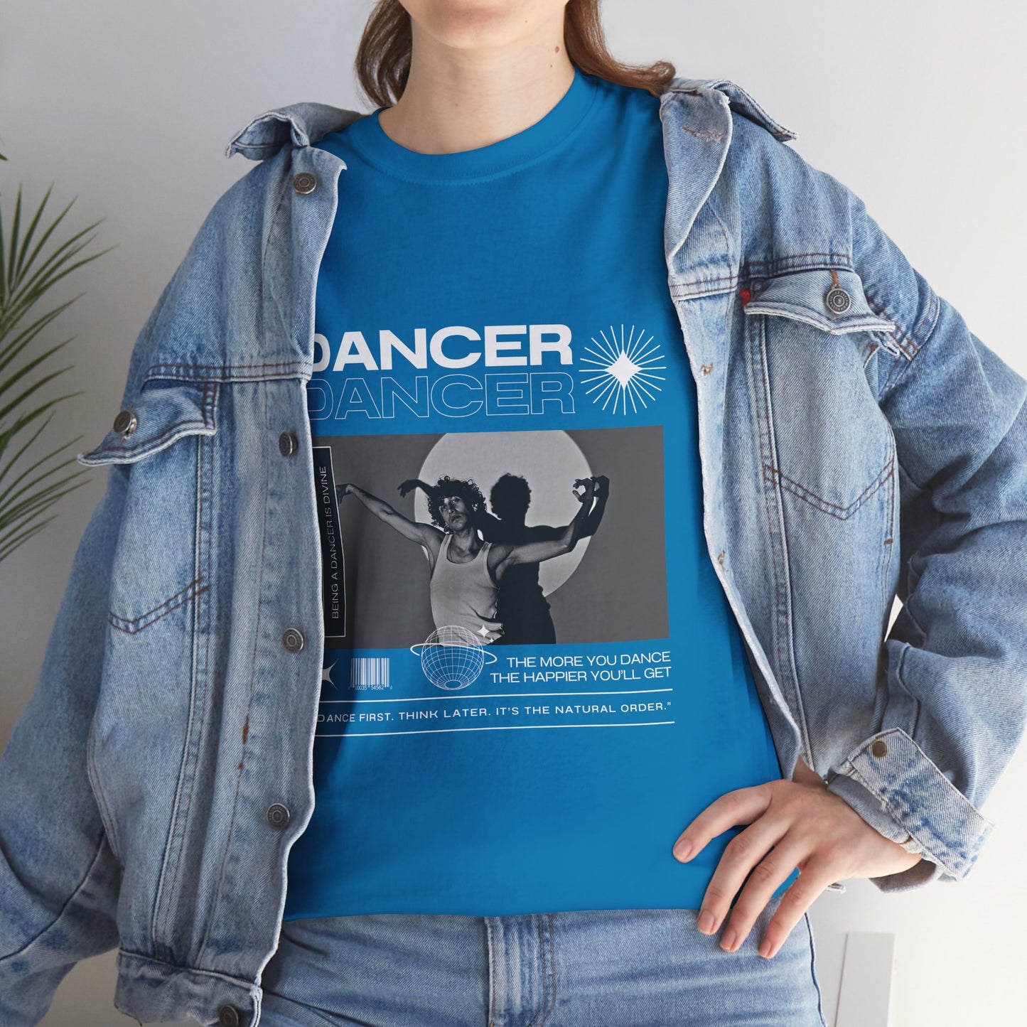 "Dancer" Spotlight Contemporary Dance Graphic Unisex Heavy Cotton Tee – Streetwear-Inspired Dance T-Shirt for Performers & Dance Lovers