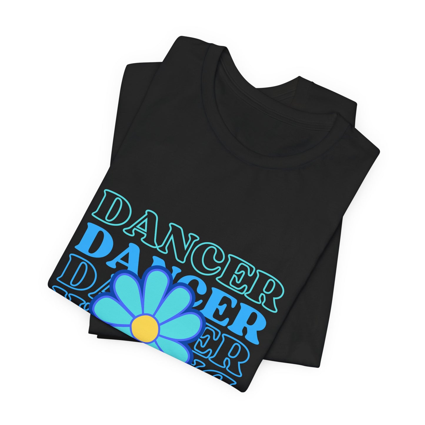 "Dancer" Unisex Jersey Short Sleeve T-Shirt – Floral Text Graphic Dance Tee – Soft Lightweight Ballet & Studio Style Shirt