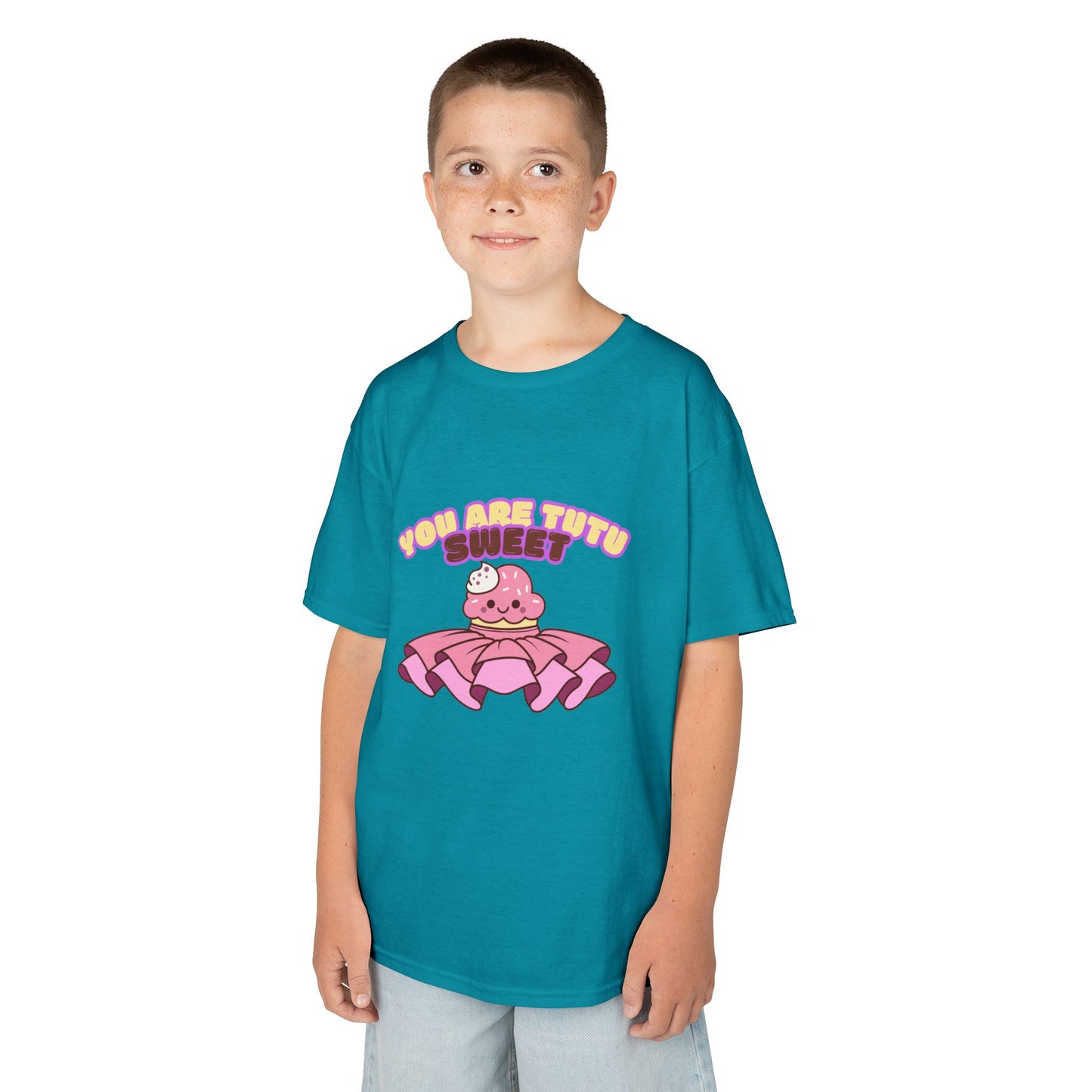 "You Are Tutu Sweet" Youth Short Sleeve Tee – Kawaii Cupcake in Tutu Graphic Dance Shirt for Kids and Ballet Lovers