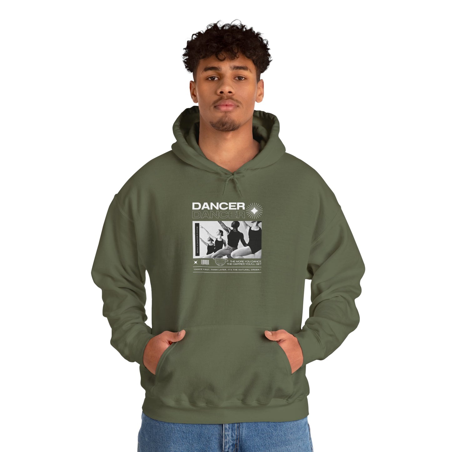 “Dancer” Young Ballet Dancers at the Barre Graphic | Streetwear-Inspired Ballet Hoodie for Dance Enthusiasts - Unisex Heavy Blend™ Hooded Sweatshirt