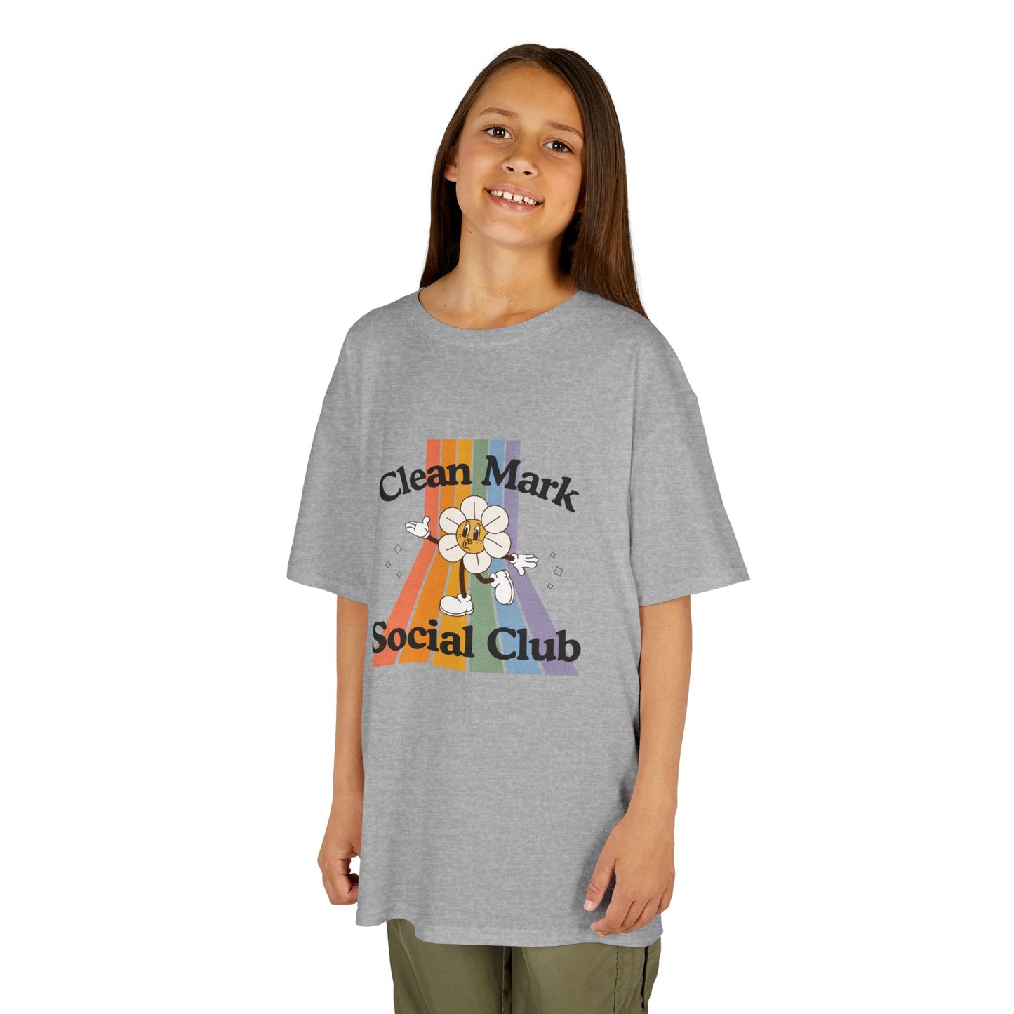 “Clean Mark Social Club” Kids Heavy Cotton™ Tee – Streetwear-Inspired Dance Graphic Tee for Kids