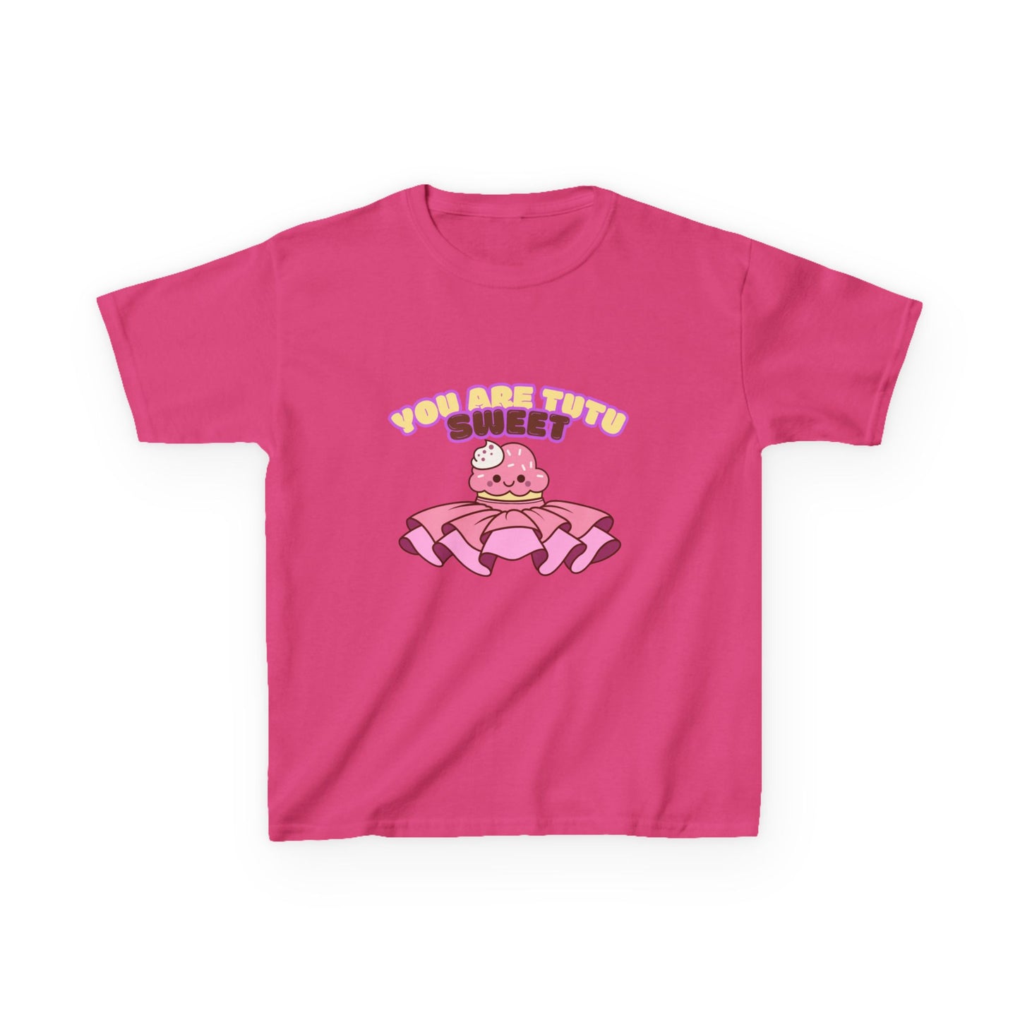 "You Are Tutu Sweet" Youth Short Sleeve Tee – Kawaii Cupcake in Tutu Graphic Dance Shirt for Kids and Ballet Lovers