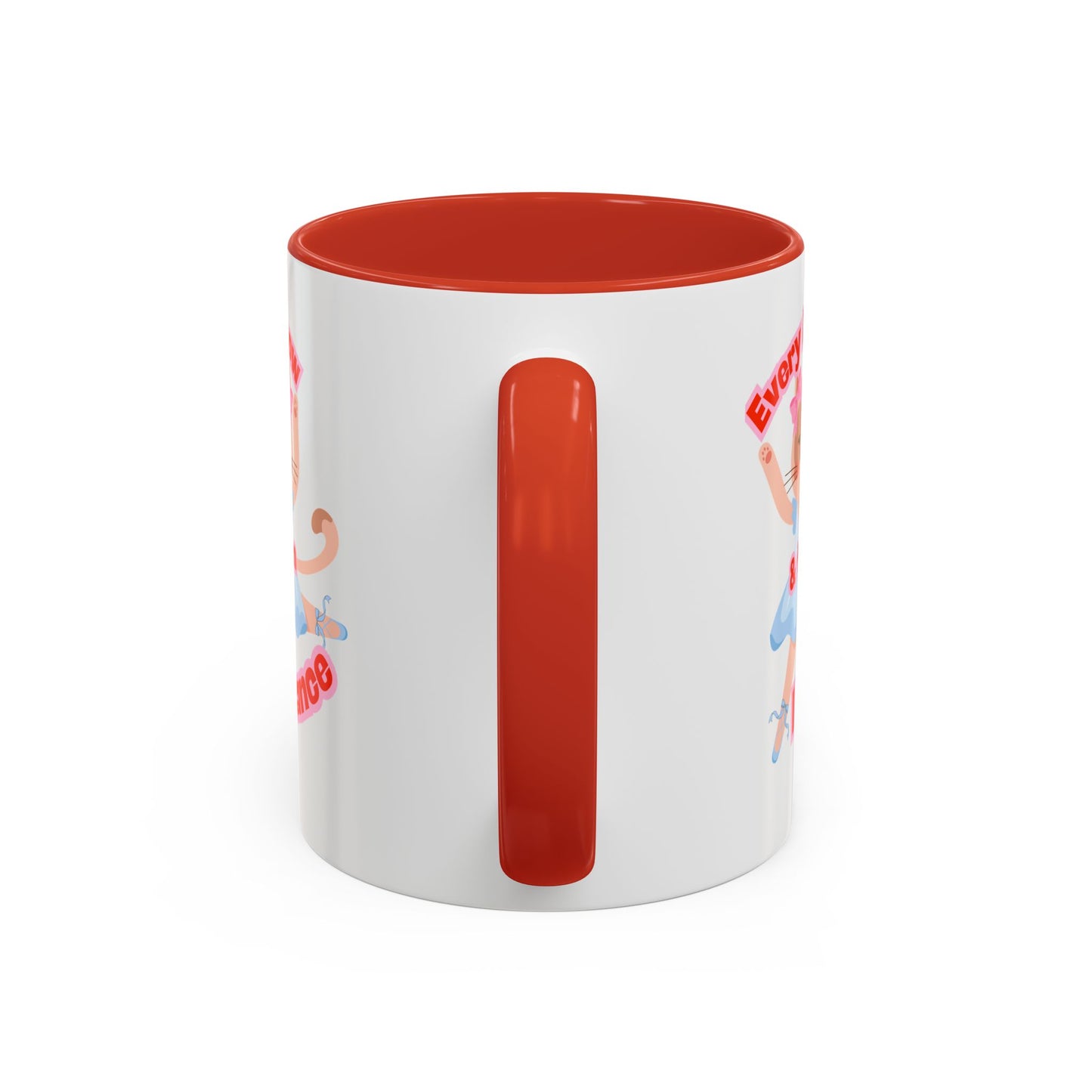 “Every Meow & Then I Dance” Adorable Dancing Cat Graphic | Cute Cat Dance Mug for Ballet Lovers & Coffee Enthusiasts - Accent Coffee Mug