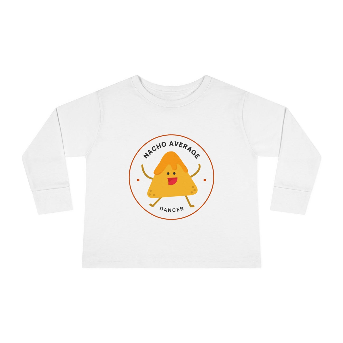 "Nacho Average Dancer" Toddler Dance T-Shirt – Cute Nacho Graphic Long Sleeve Tee for Kids