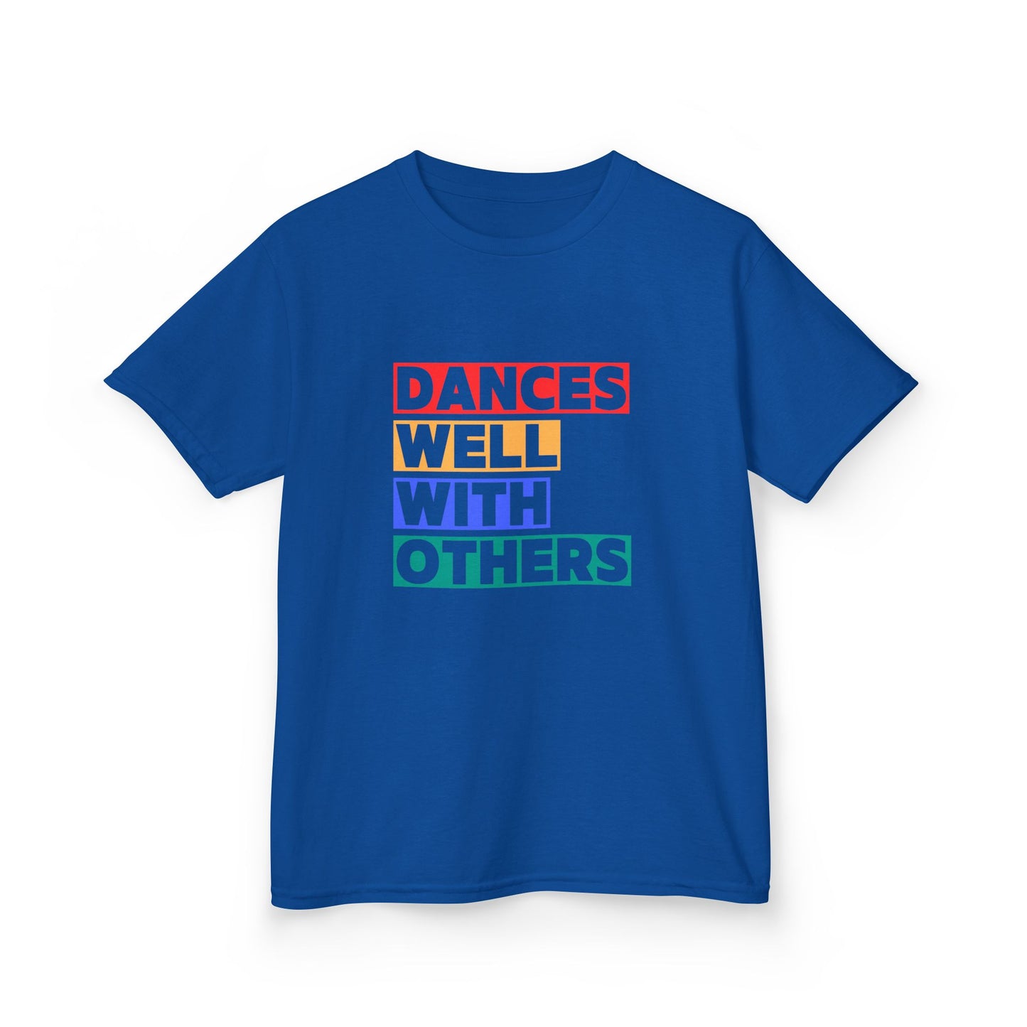 "Dances Well With Others" Kids Heavy Cotton™ Tee – Dance-Inspired Graphic Tee for Kids