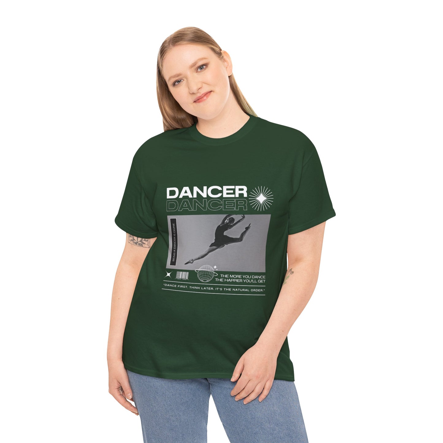 “Dancer” Mottos Streetwear Tee – Unisex Heavy Cotton Dance T-Shirt with Bold Graphic