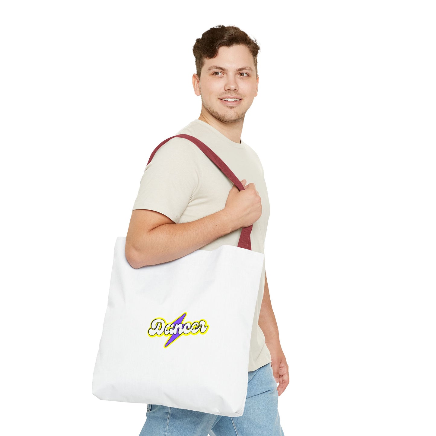 “Dancer” Superhero Graphic Canvas Tote Bag – Bold Dance Tote for Classes, Rehearsals & Everyday Use