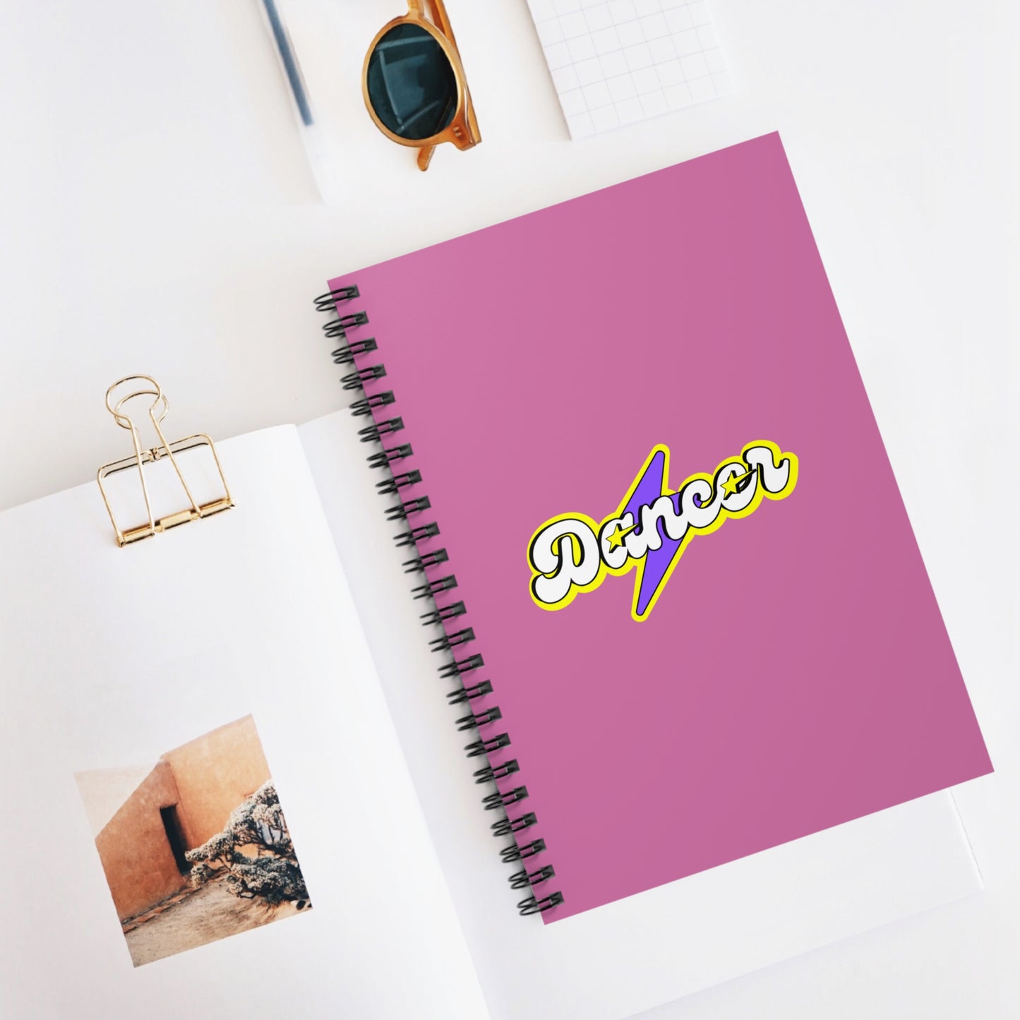 "Dancer" Spiral Notebook – Superhero-Inspired Text Graphic Journal for Dancers, Students & Creative Writers