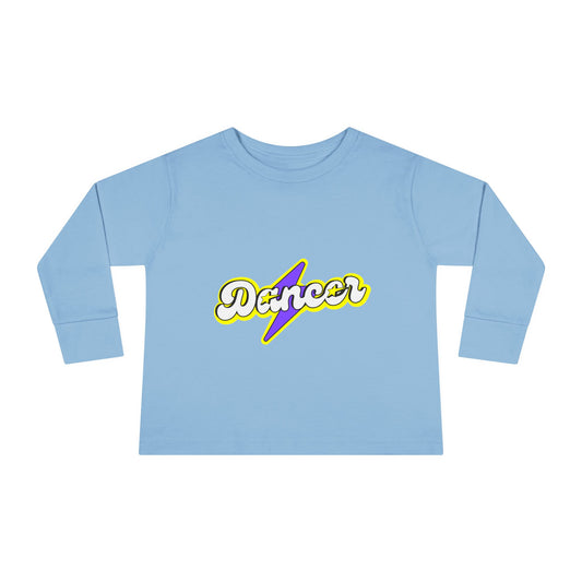 "Dancer" Toddler Dance T-Shirt – Bold Superhero-Inspired Long Sleeve Tee for Kids