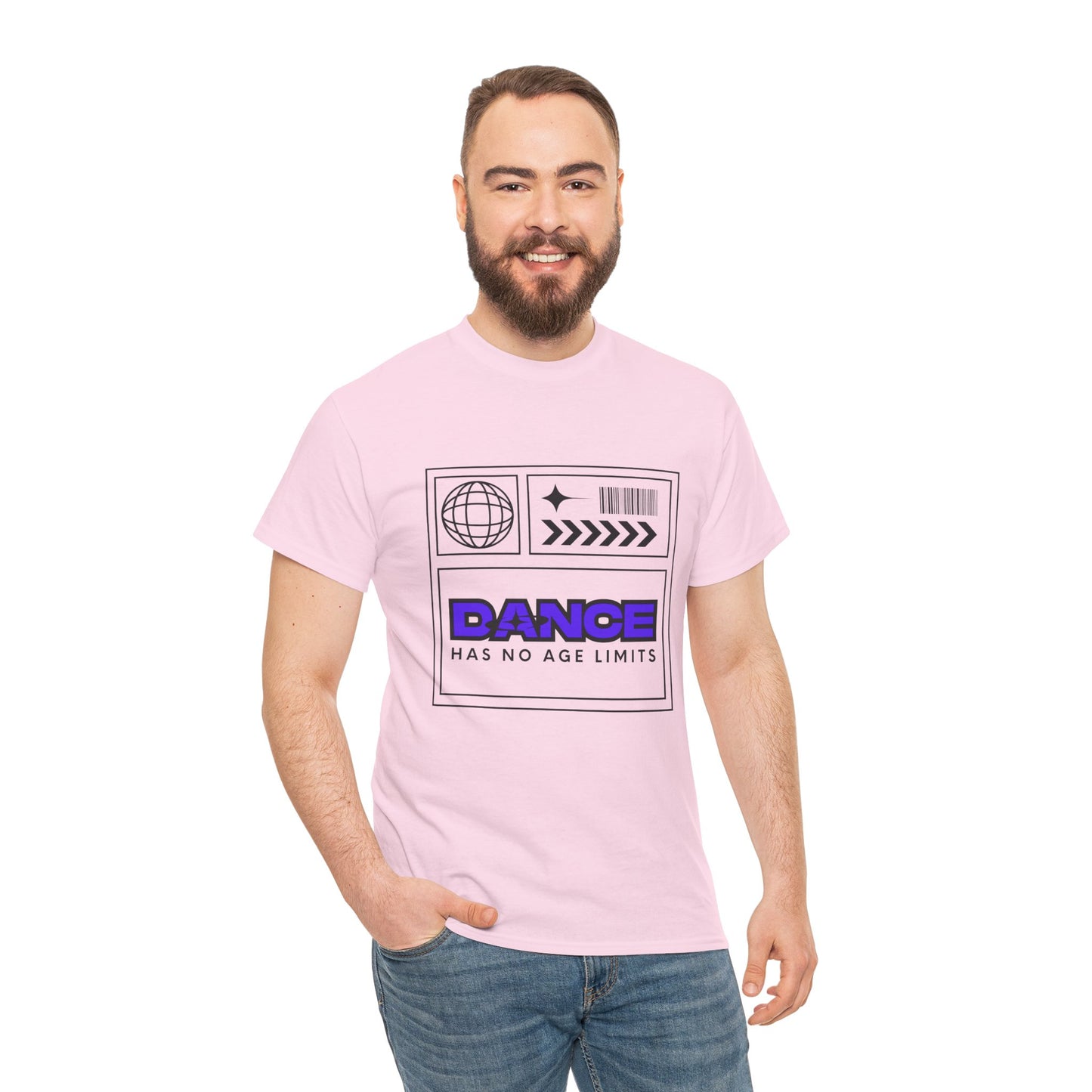 "Dance Has No Age Limits" Unisex Heavy Cotton T-Shirt – Streetwear Graphic Tee for Dancers of All Ages