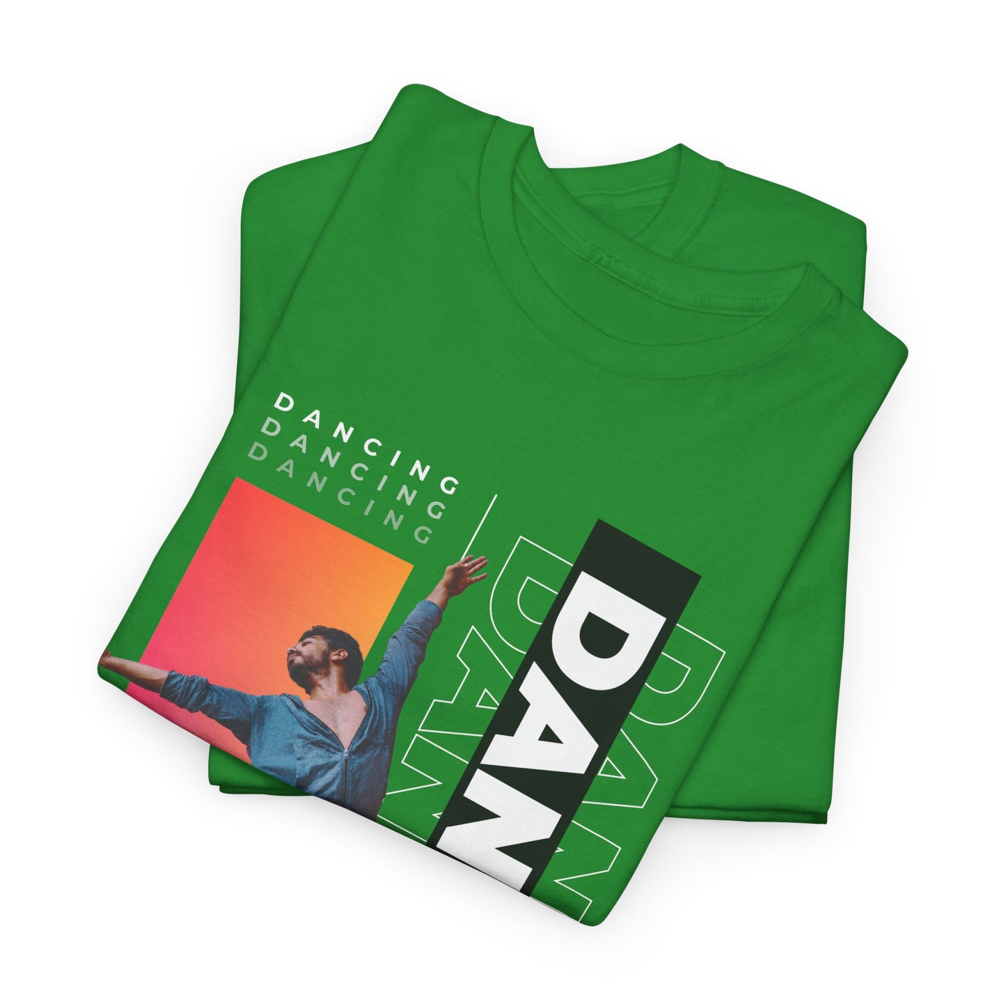 “Dancing” Streetwear-Inspired Male Dancer Unisex Heavy Cotton Tee – Urban Dance Graphic T-Shirt for Performers and Dance Lovers
